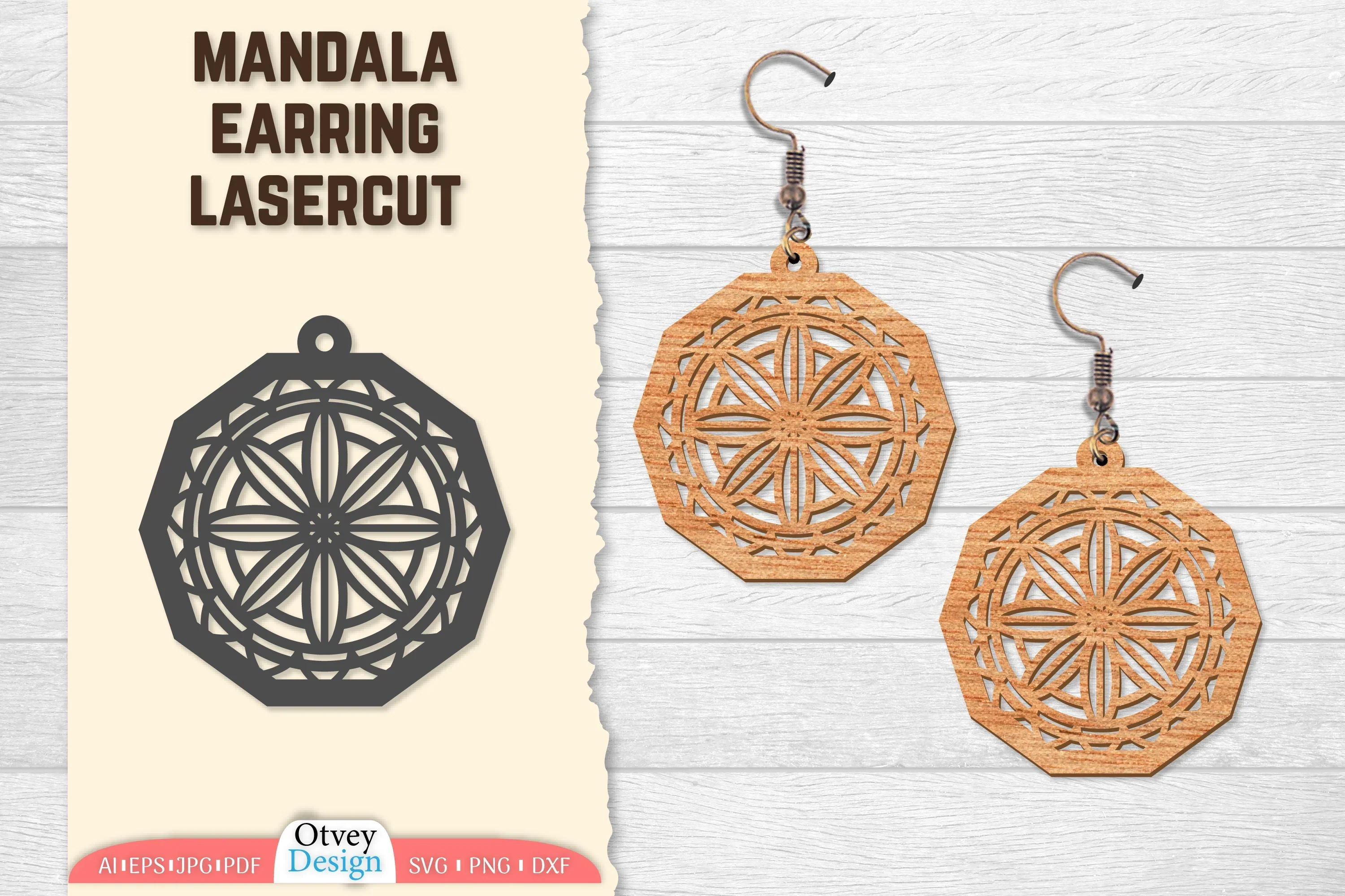 Earring Mandala Lasercut SVG Bundle