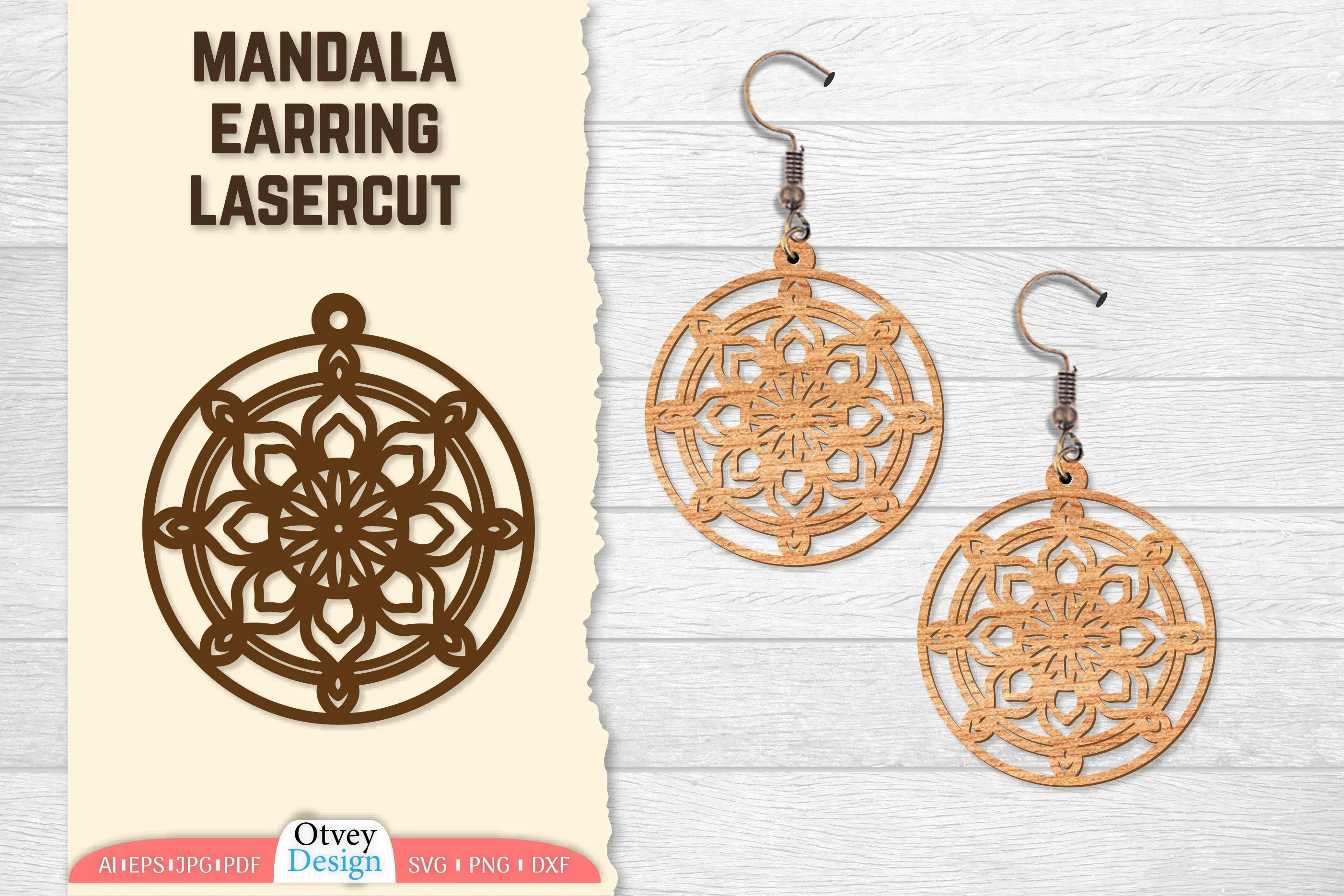 Earring Mandala Lasercut SVG Bundle