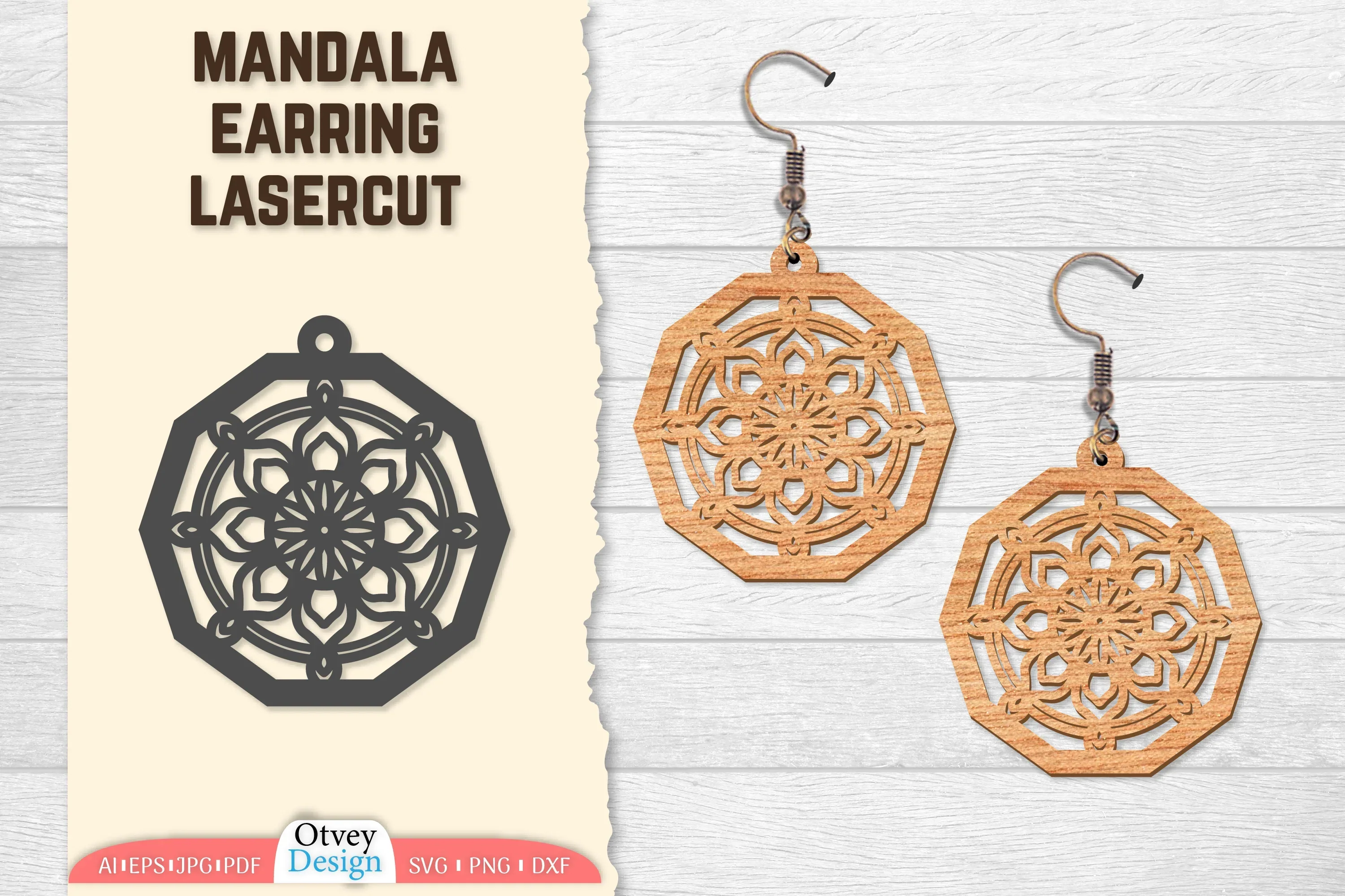 Earring Mandala Lasercut SVG Bundle