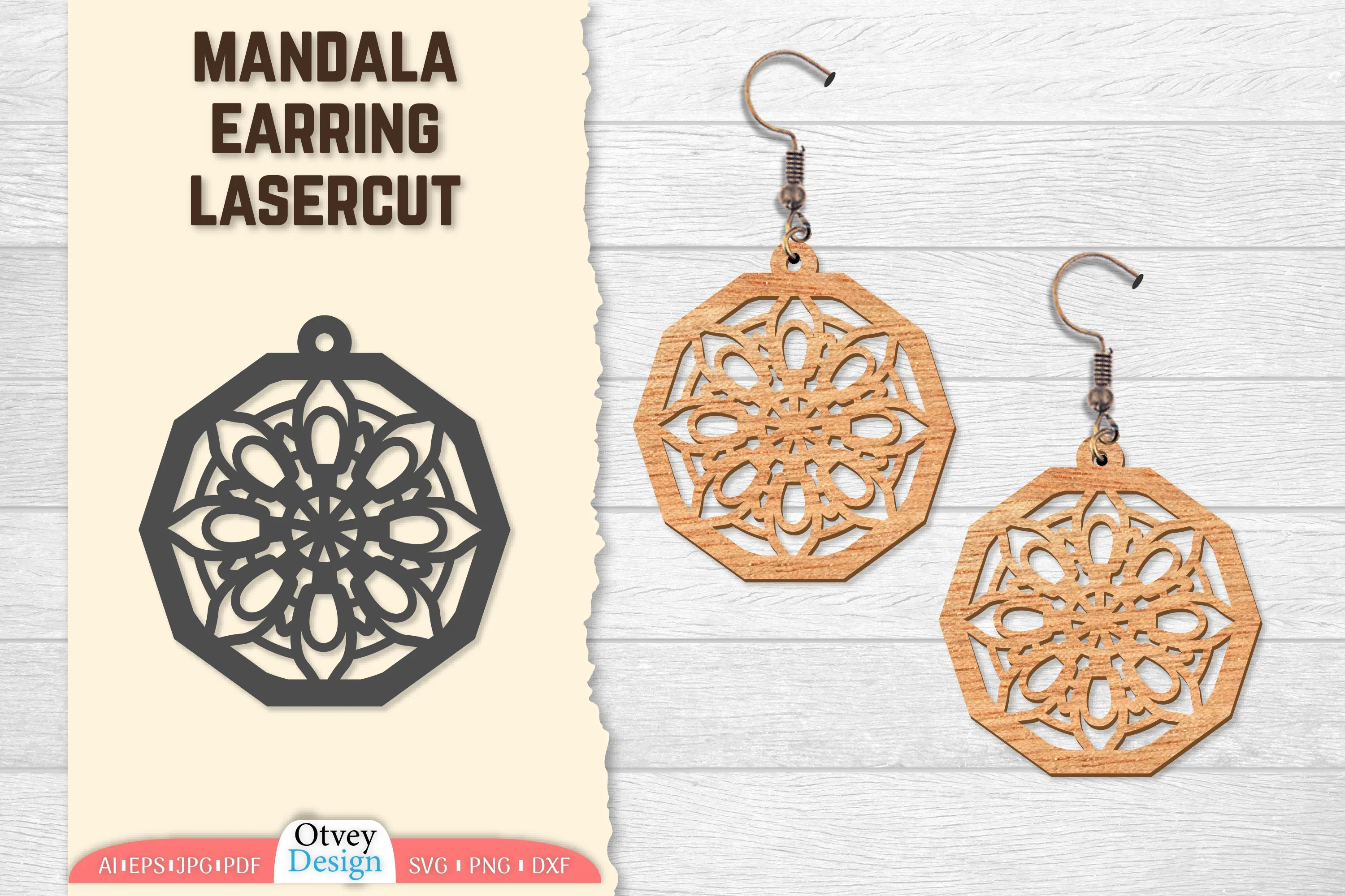 Earring Mandala Lasercut SVG Bundle