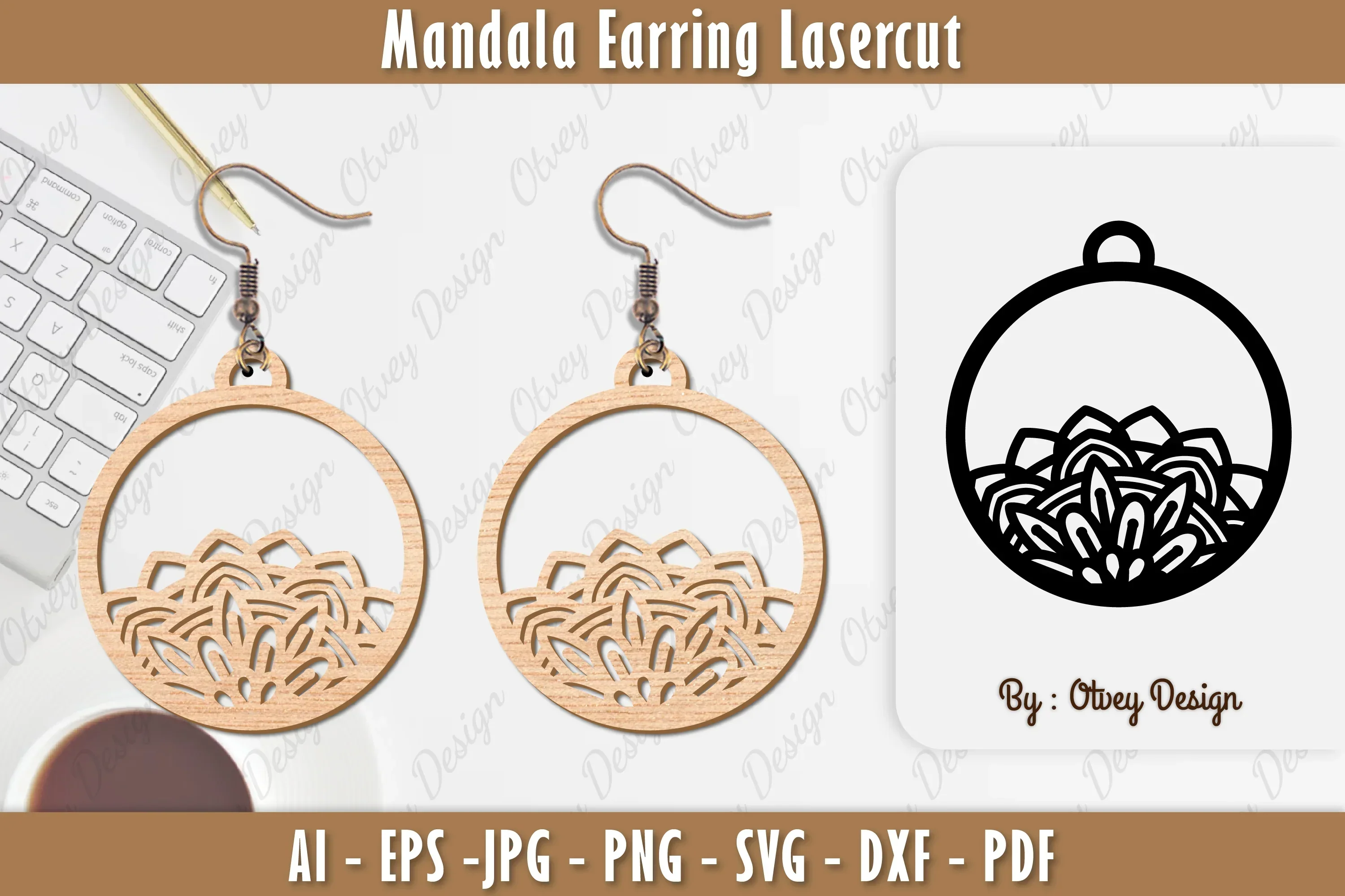 Earring Mandala SVG Bundle