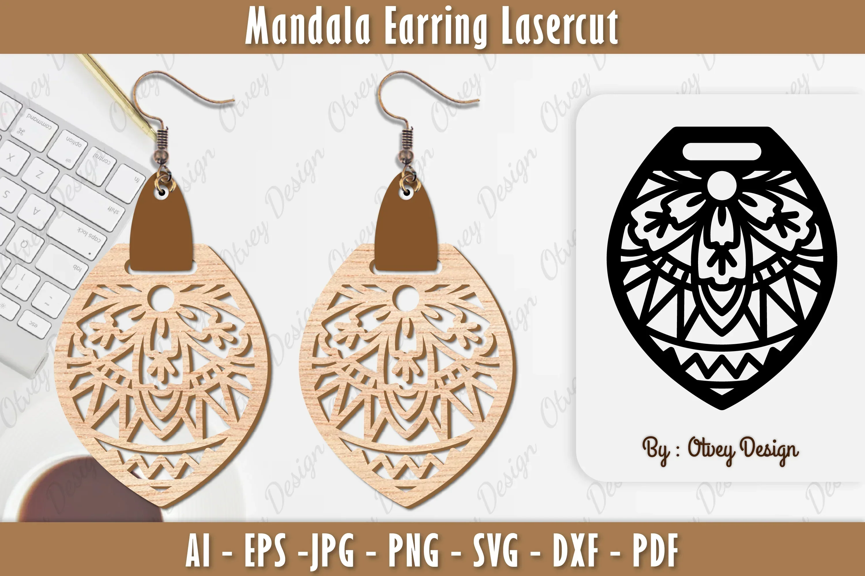 Earring Mandala SVG Bundle