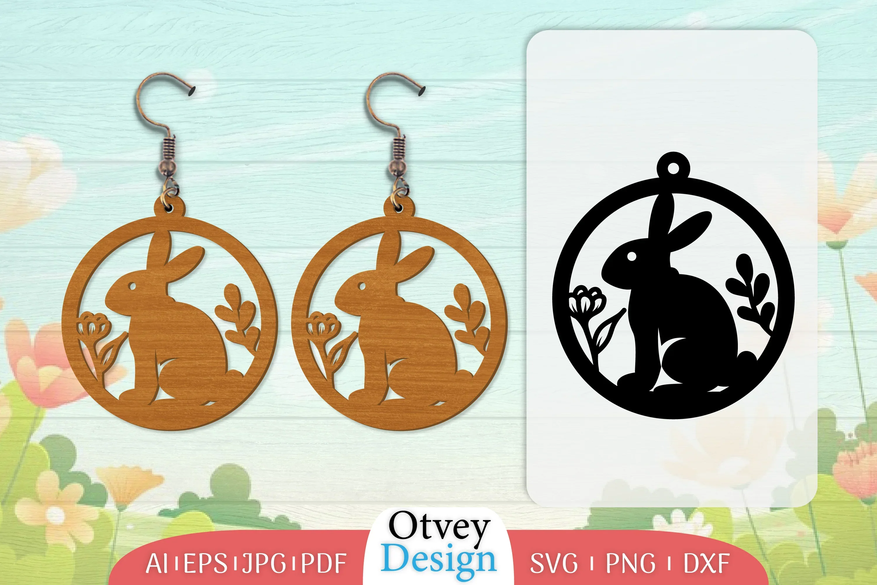 Earring Rabbit Lasercut SVG Bundle