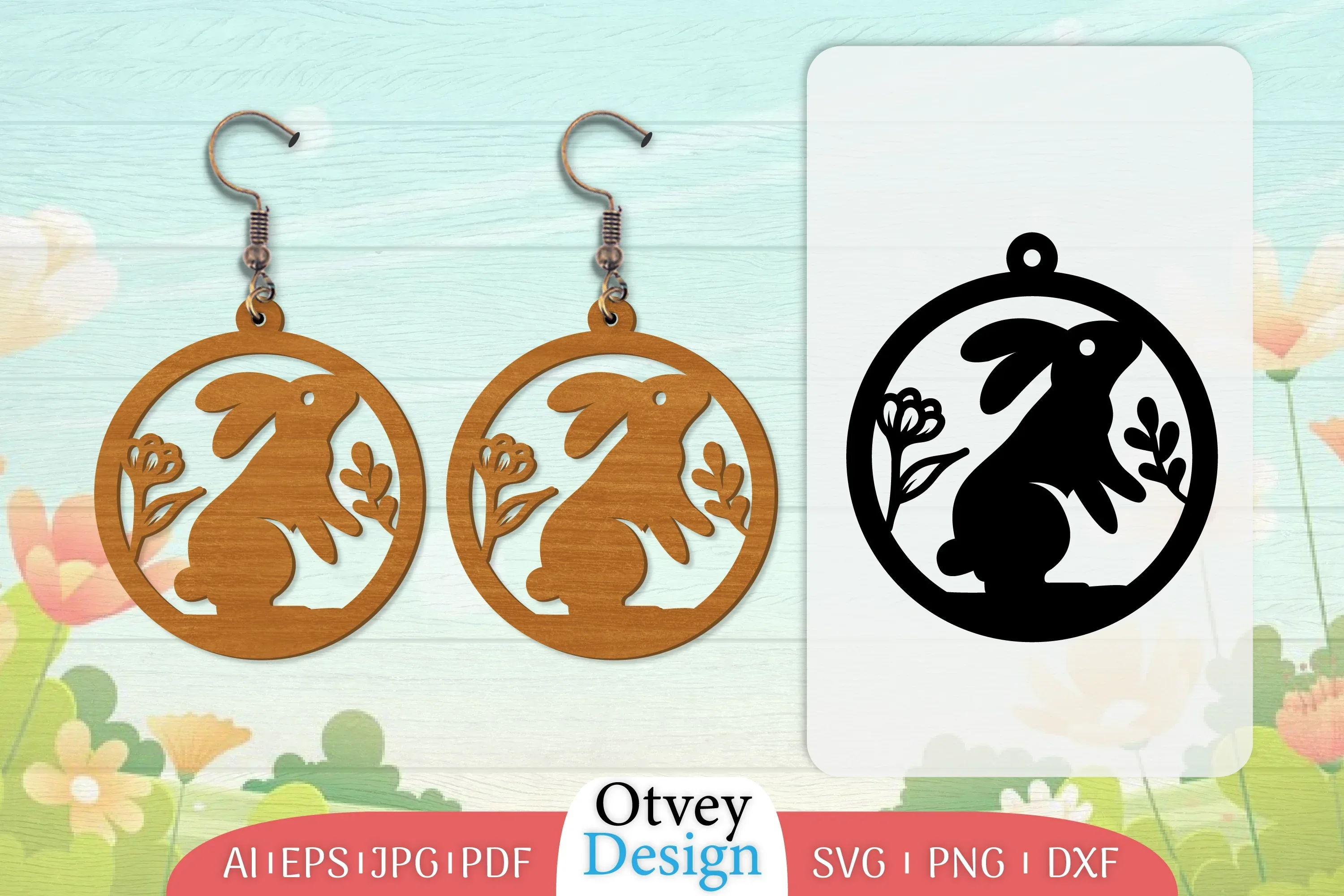 Earring Rabbit Lasercut SVG Bundle
