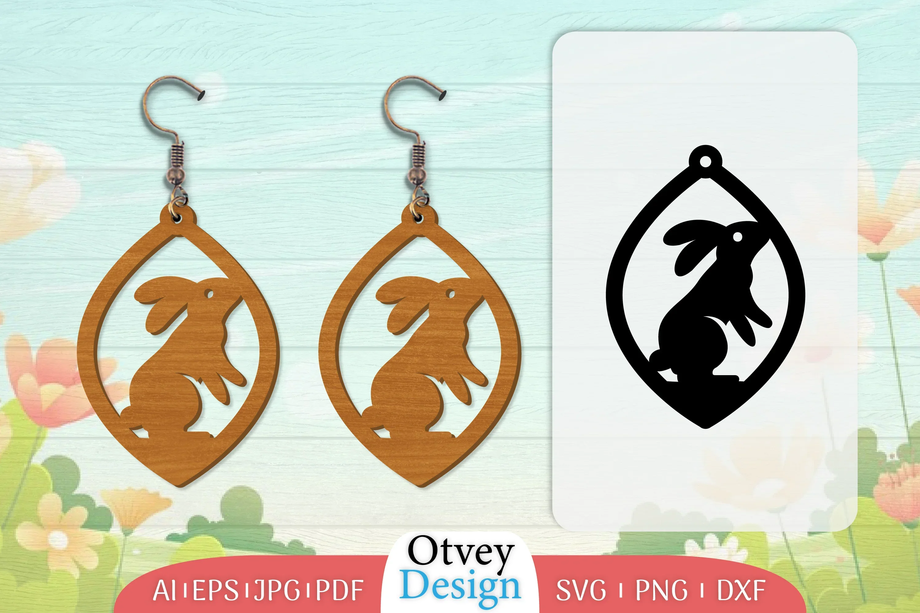 Earring Rabbit Lasercut SVG Bundle