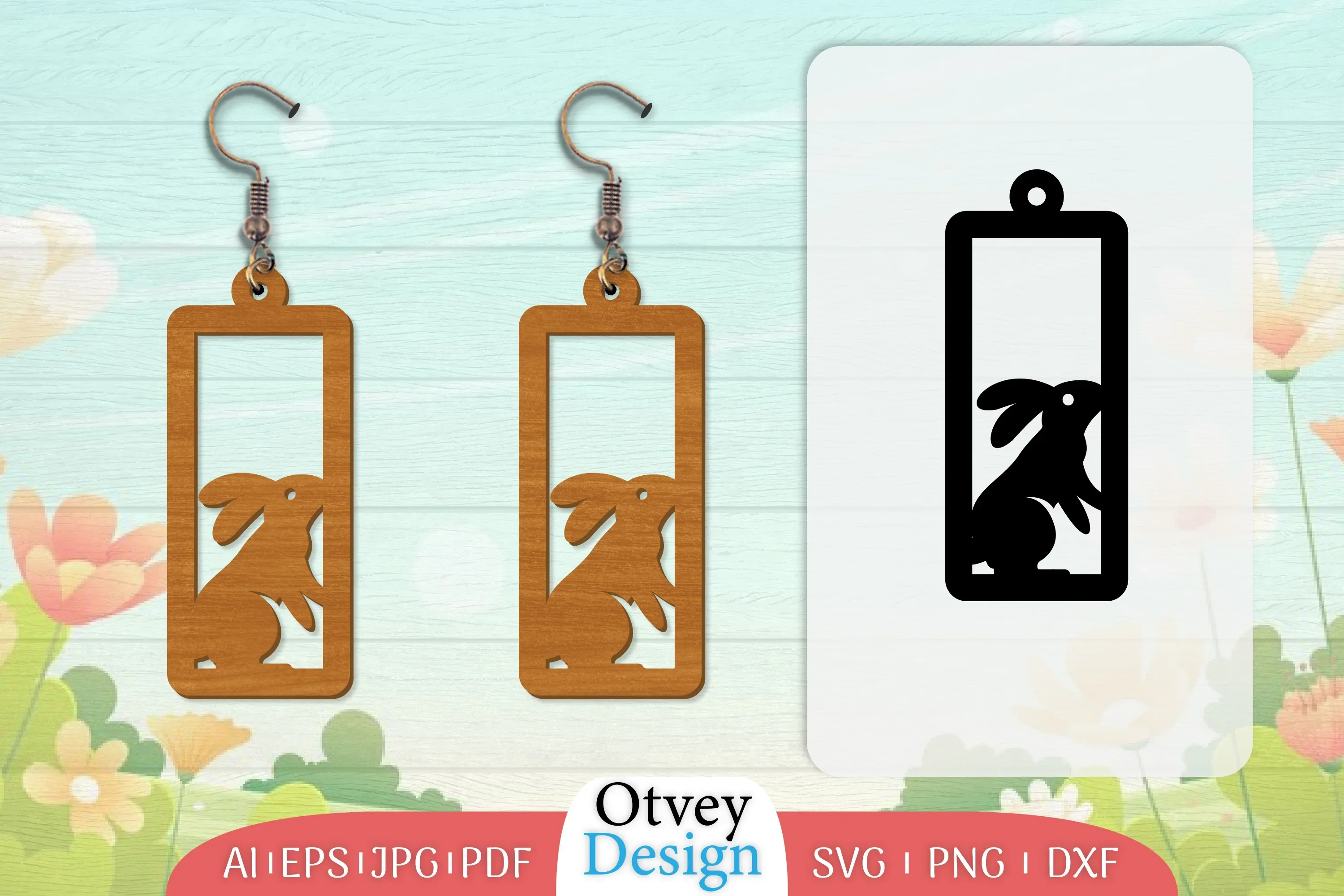 Earring Rabbit Lasercut SVG Bundle