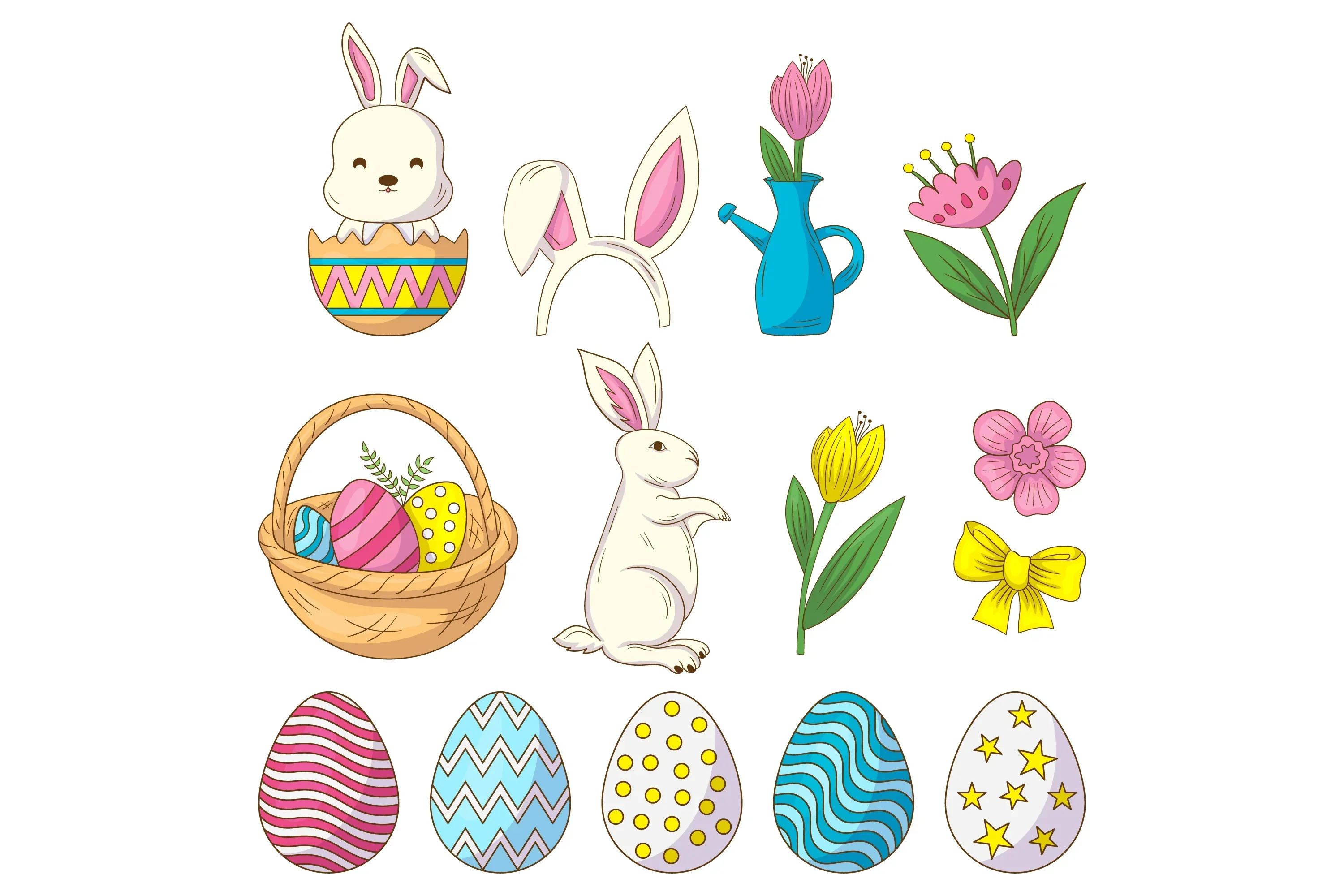 Easter Alphabet Clipart SVG Bundle - Image 6