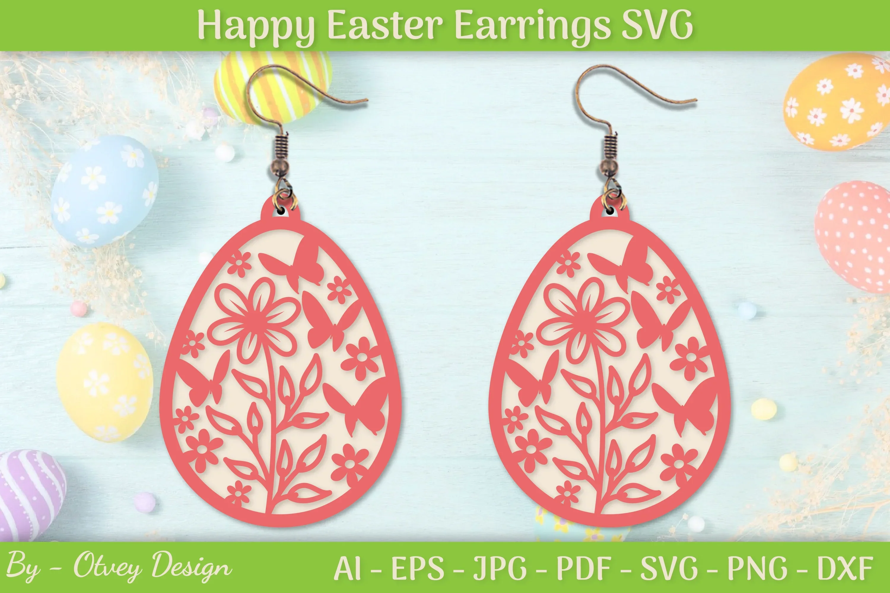 Easter Bunny Earring SVG Bundle
