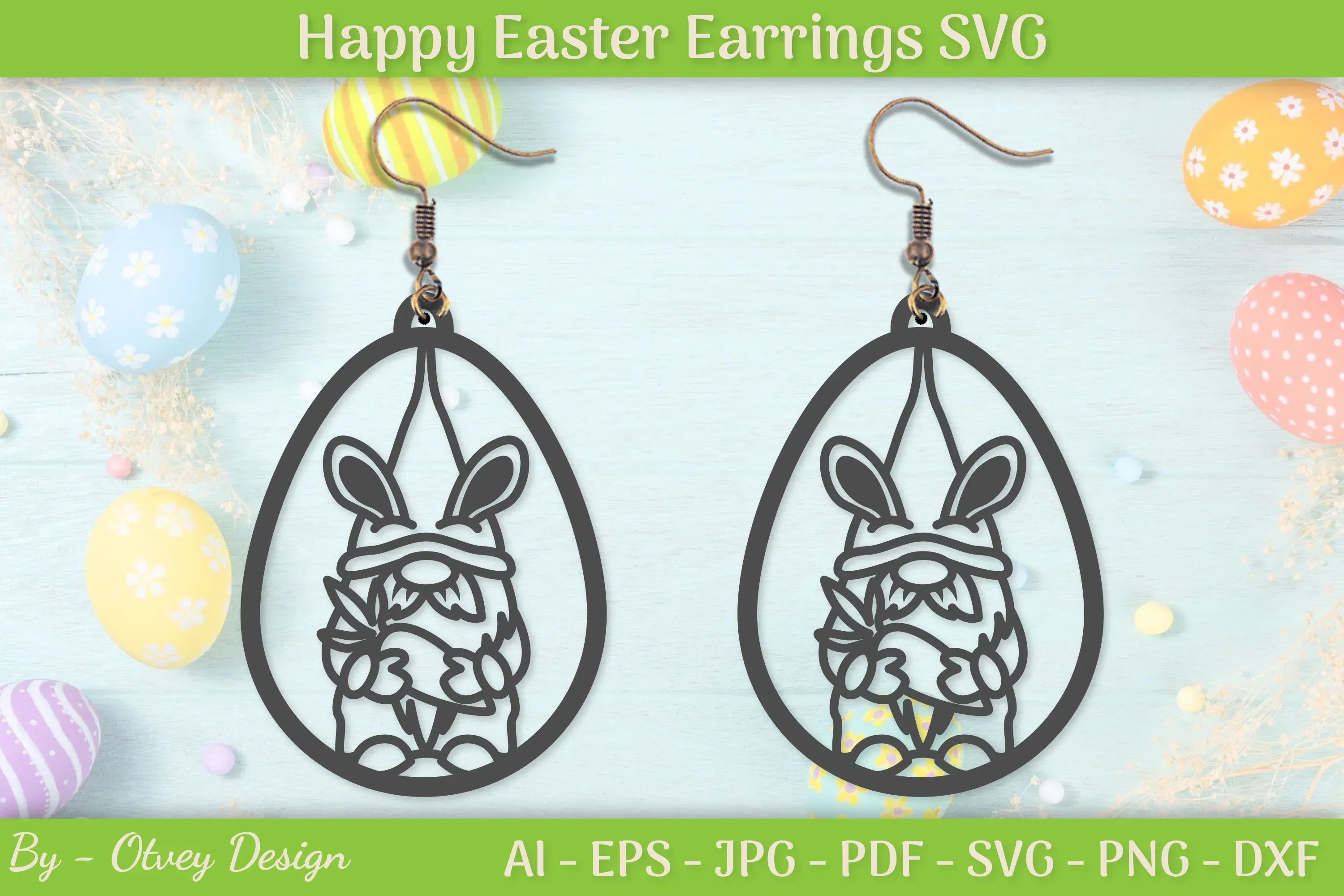 Easter Bunny Earring SVG Bundle