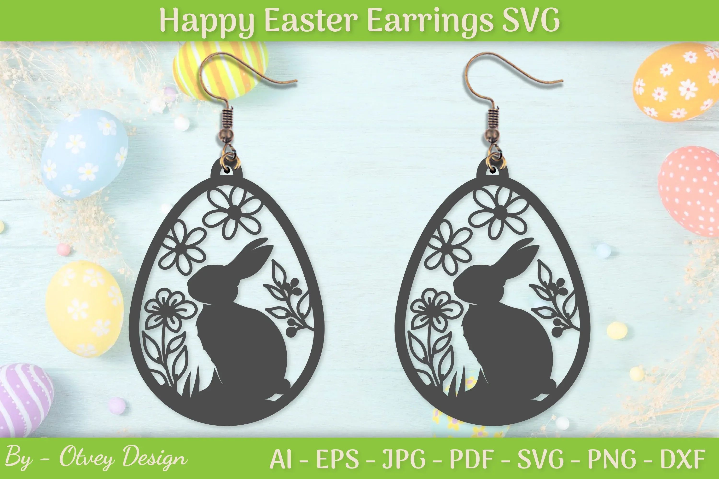 Easter Bunny Earring SVG Bundle