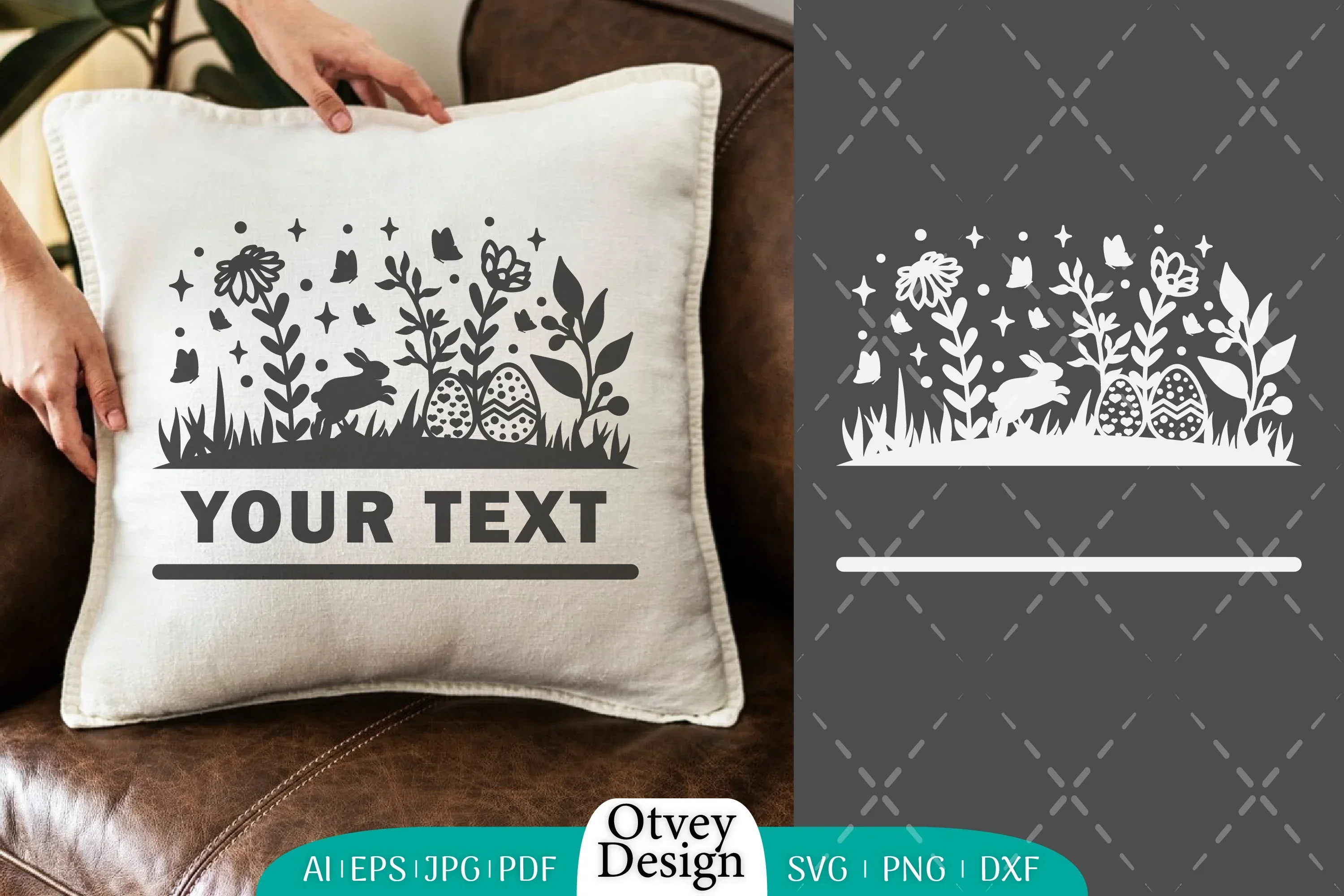 Easter Bunny Garden Scene SVG Bundle - Image 2