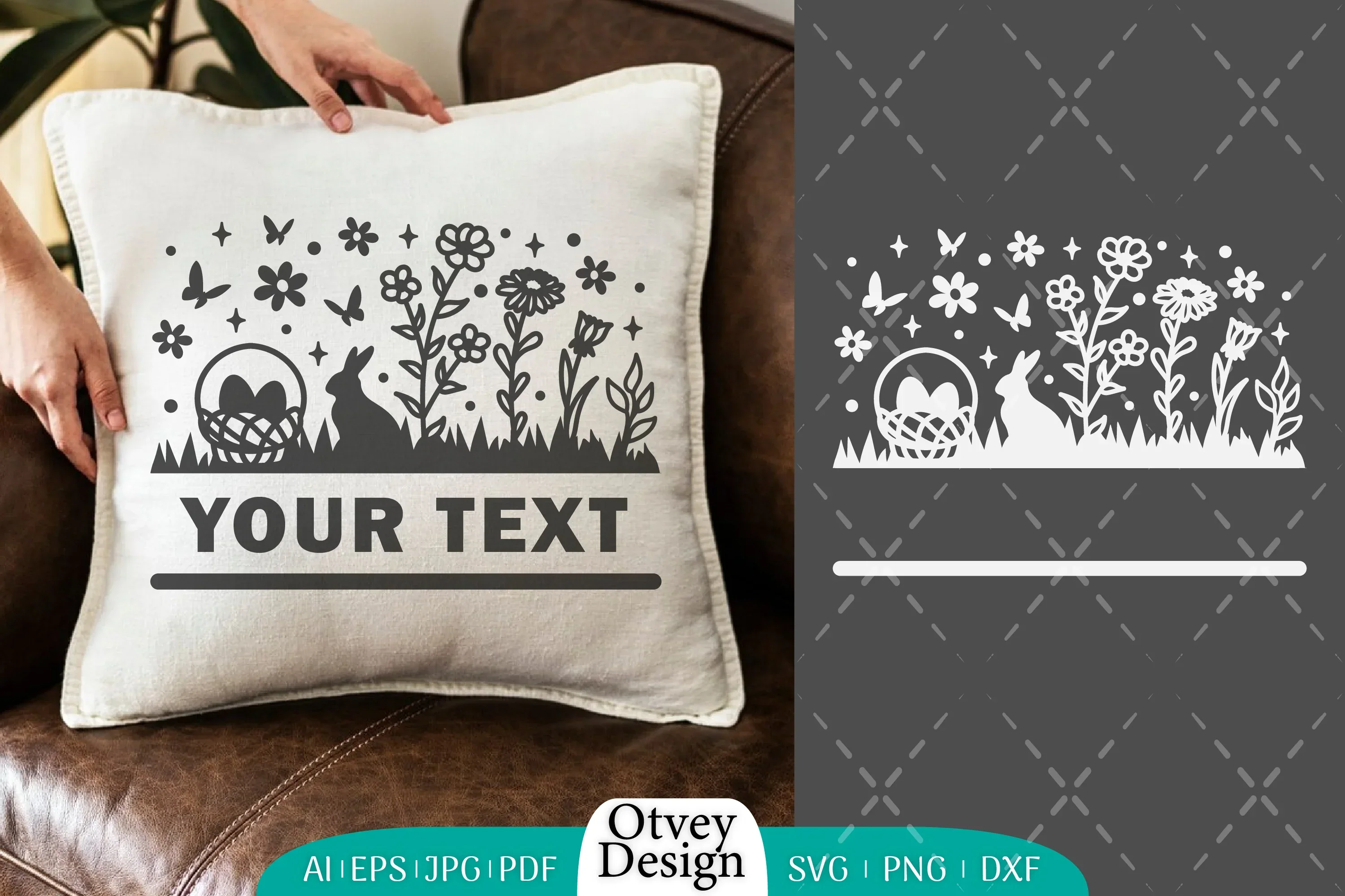Easter Bunny Garden Scene SVG Bundle - Image 2