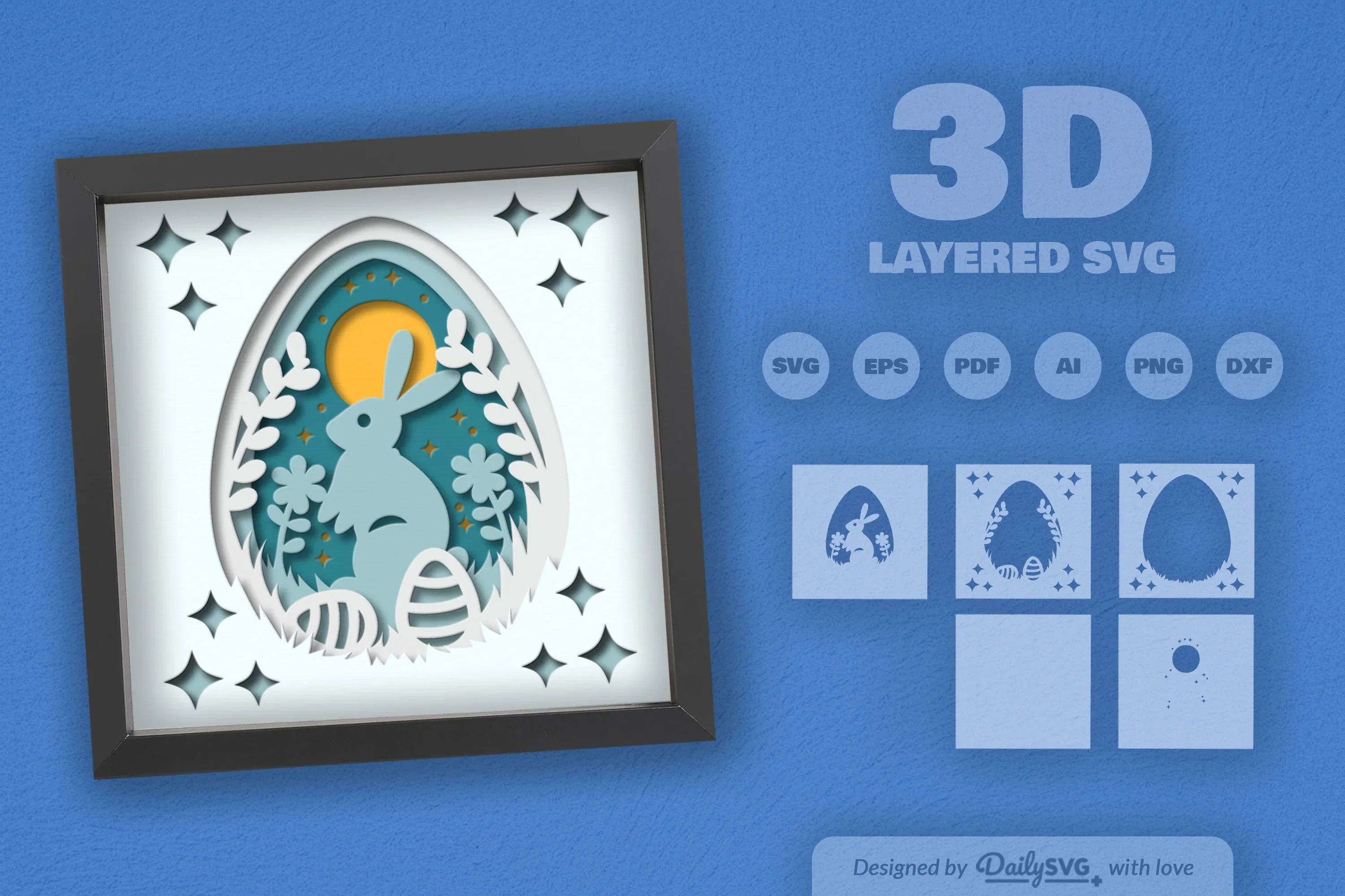 Easter Bunny Papercut SVG Bundle - Image 2