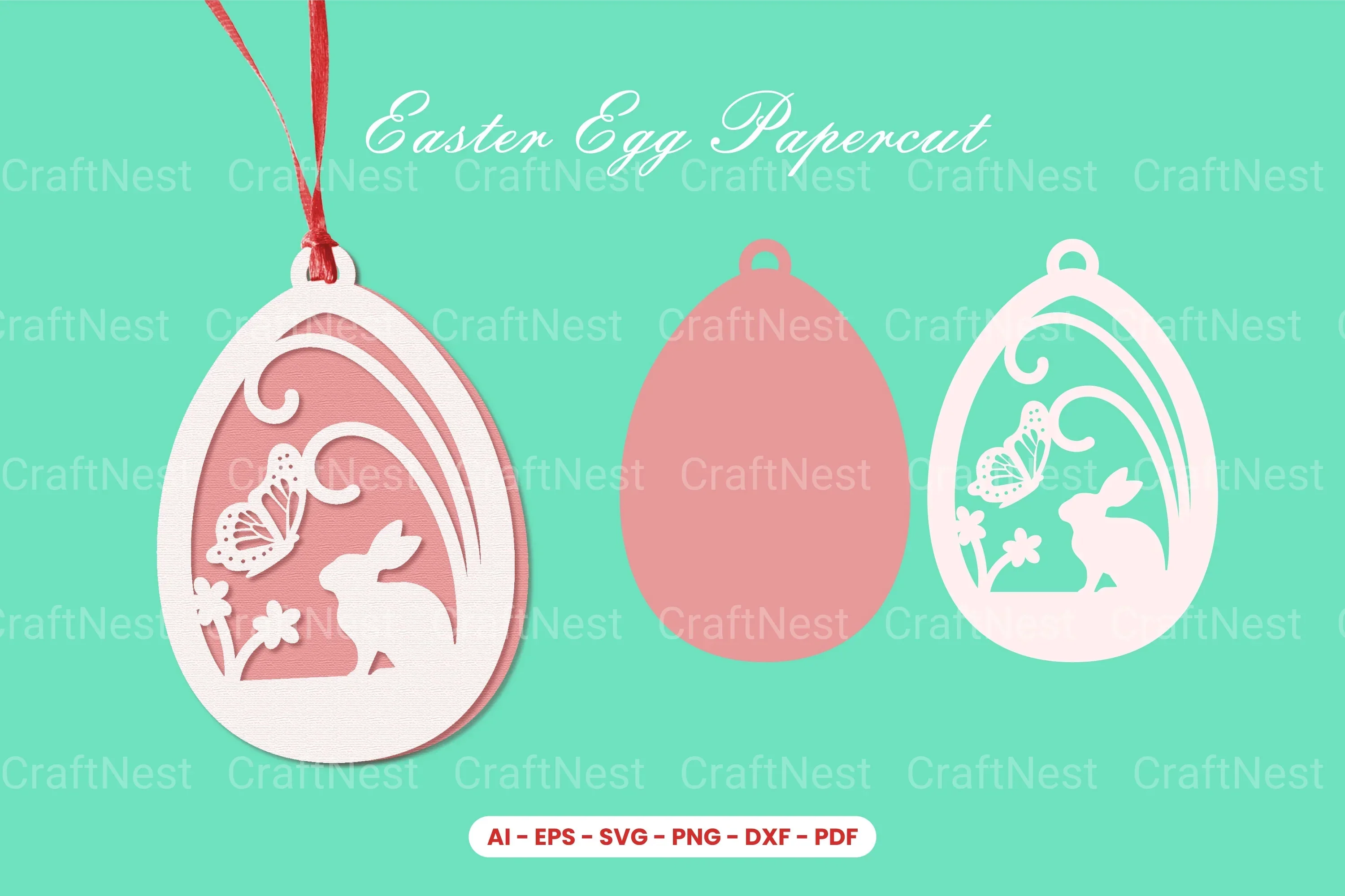 Easter Egg Papercut SVG Bundle