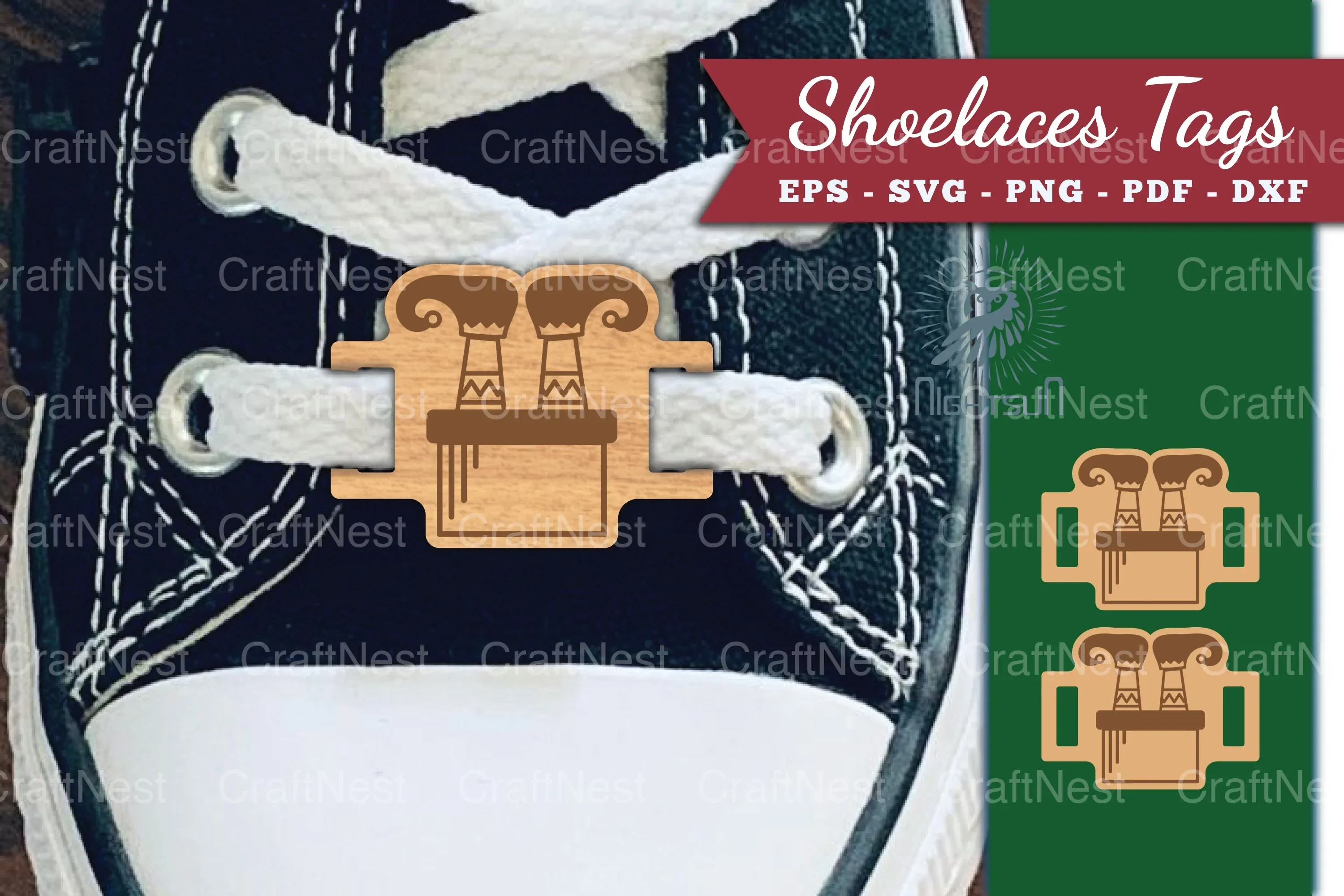 Elf Legs Shoelaces Tags Clipart Bundle