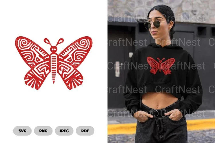 Ethnic Butterfly Clipart Bundle