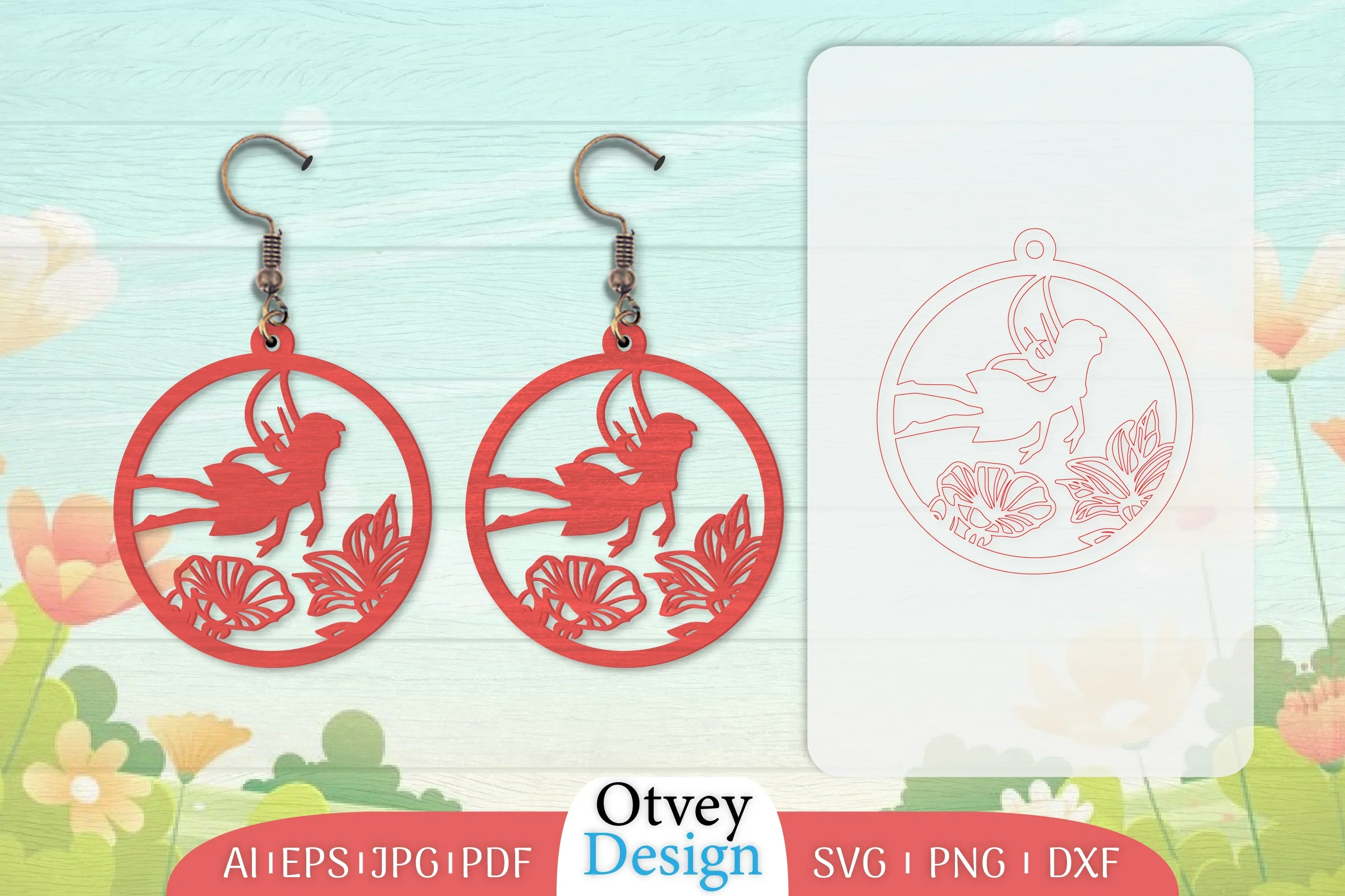 Fairy Earring Lasercut SVG Bundle