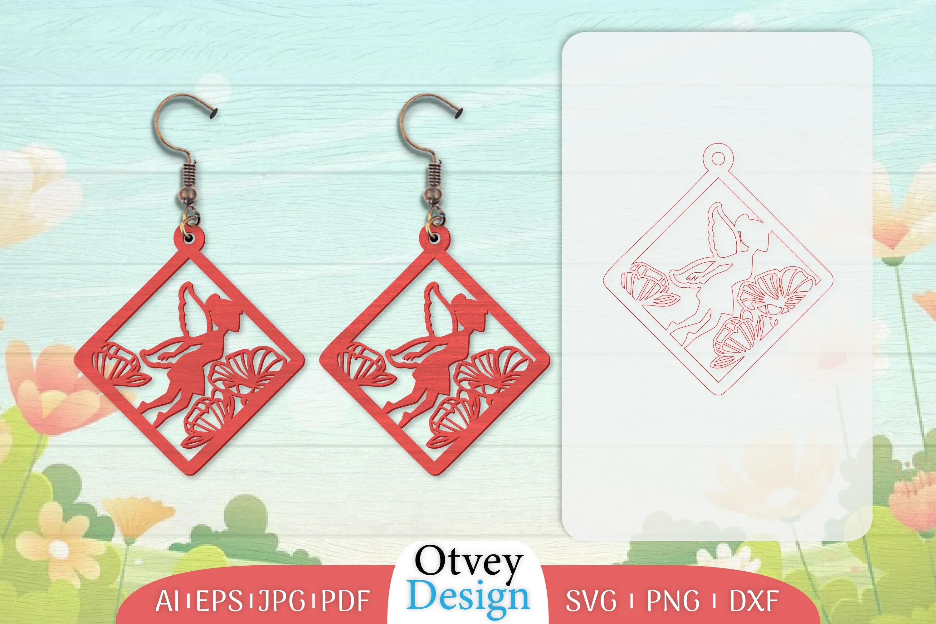 Fairy Earring Lasercut SVG Bundle