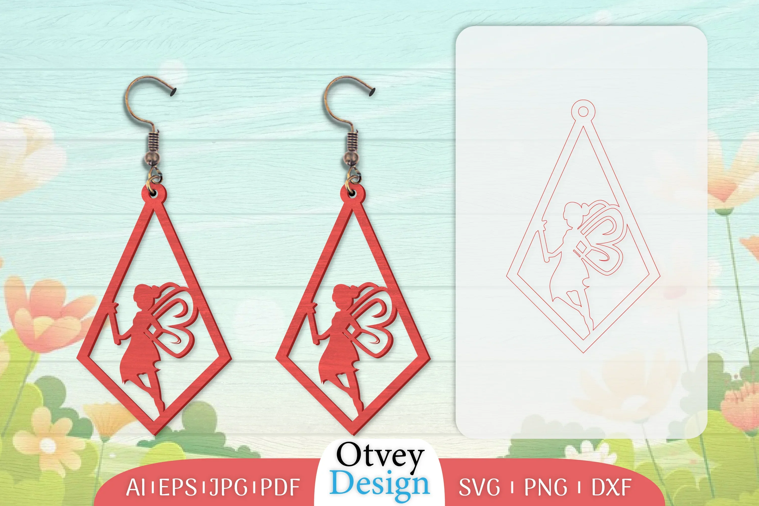 Fairy Earring Lasercut SVG Bundle