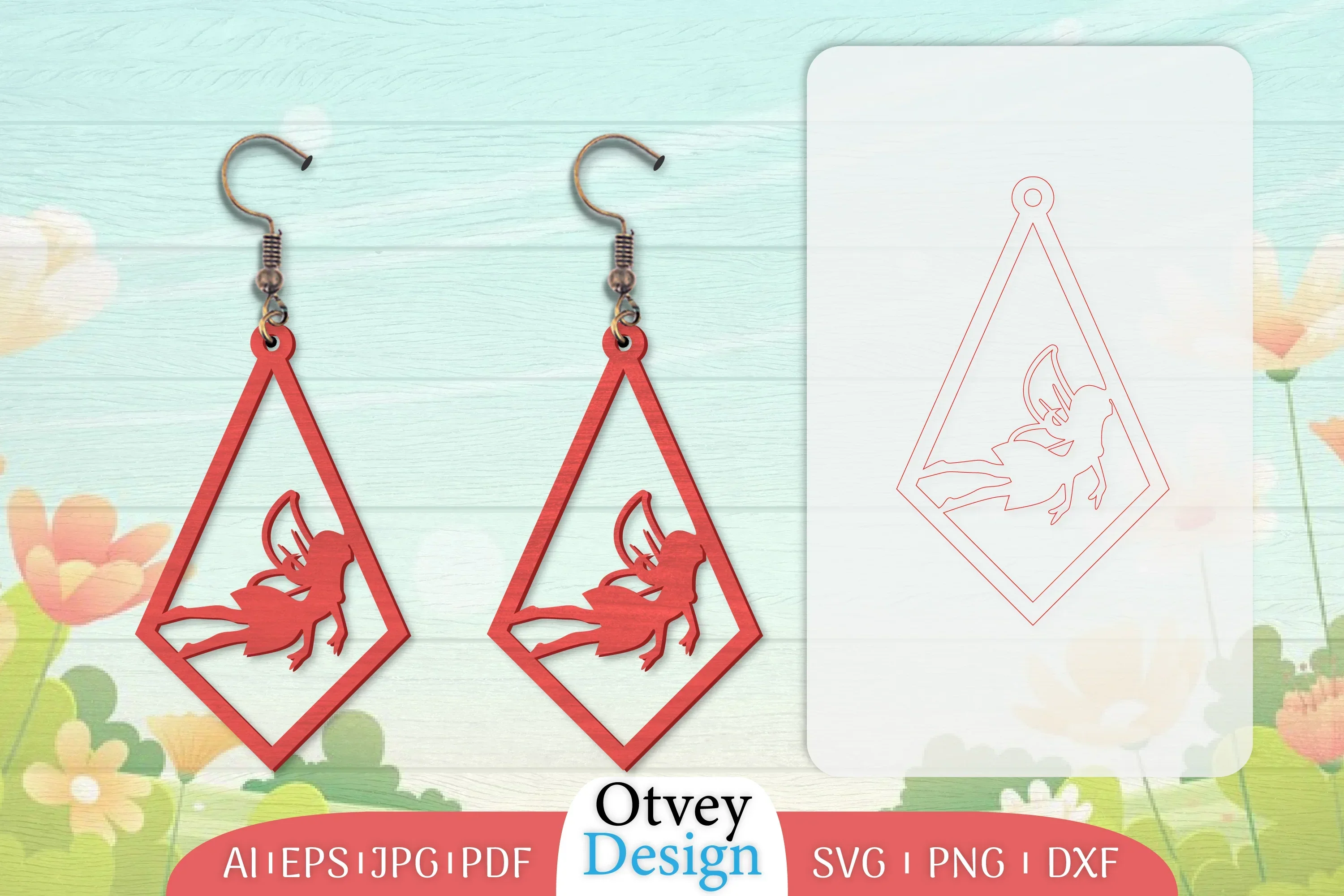 Fairy Earring Lasercut SVG Bundle