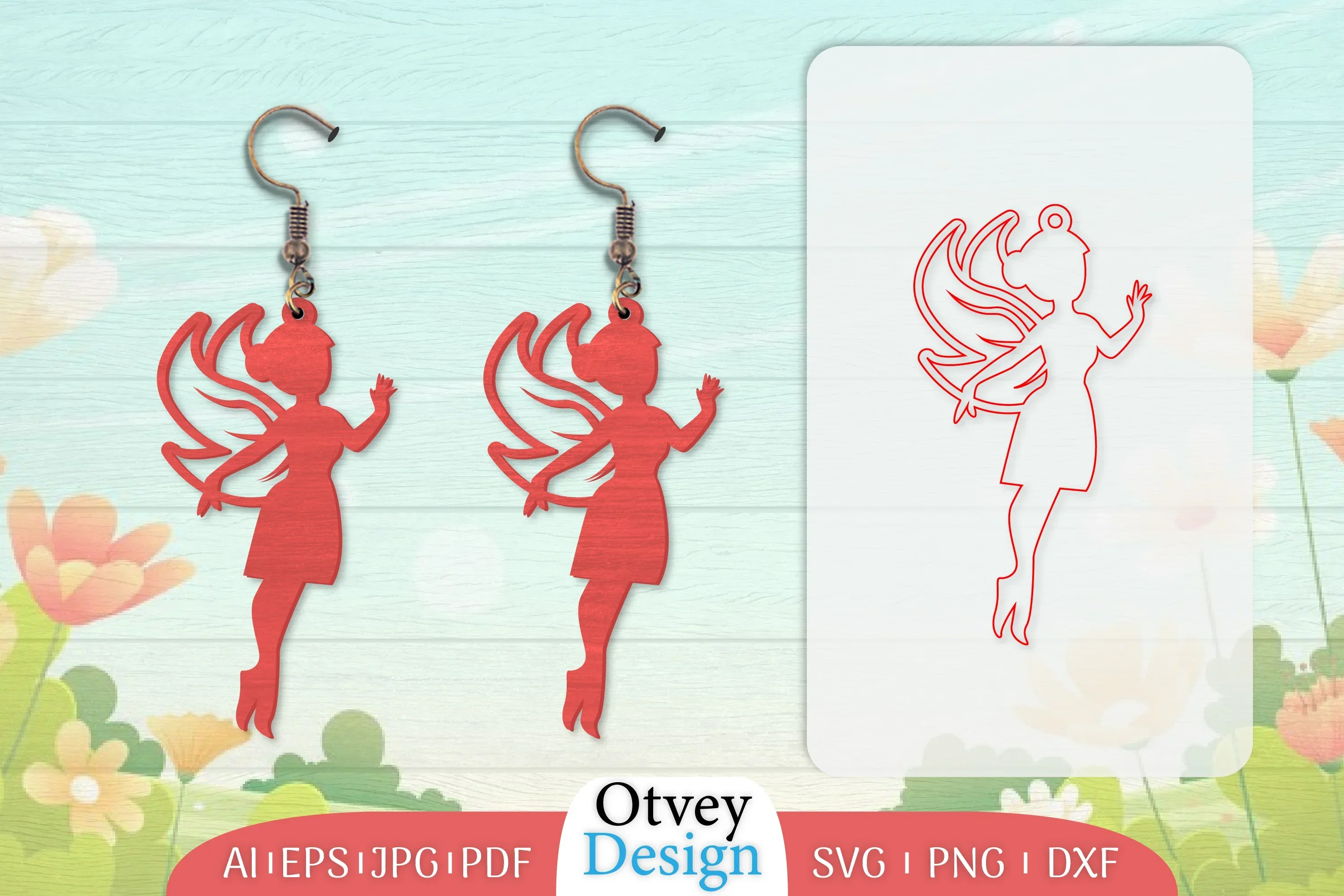 Fairy Earring Lasercut SVG Bundle