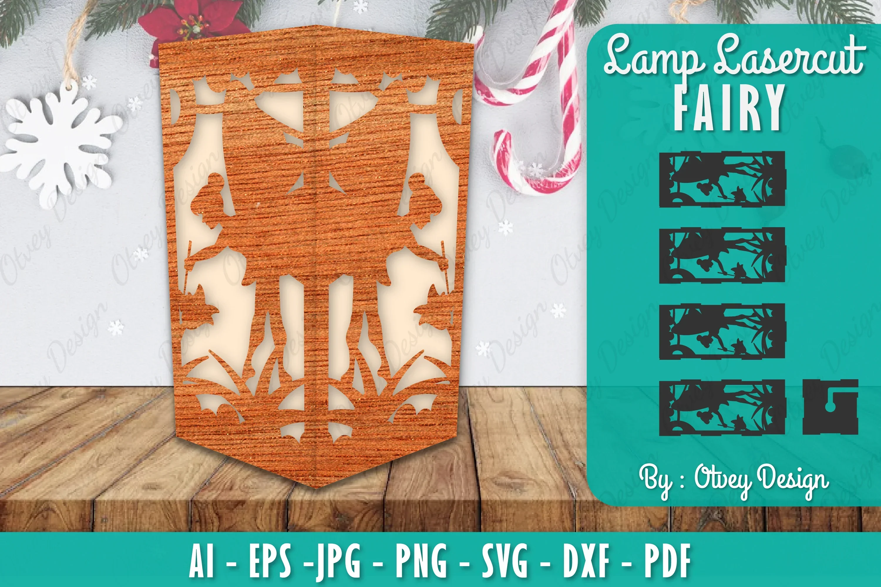 Fairy Lamp Lasercut SVG Bundle