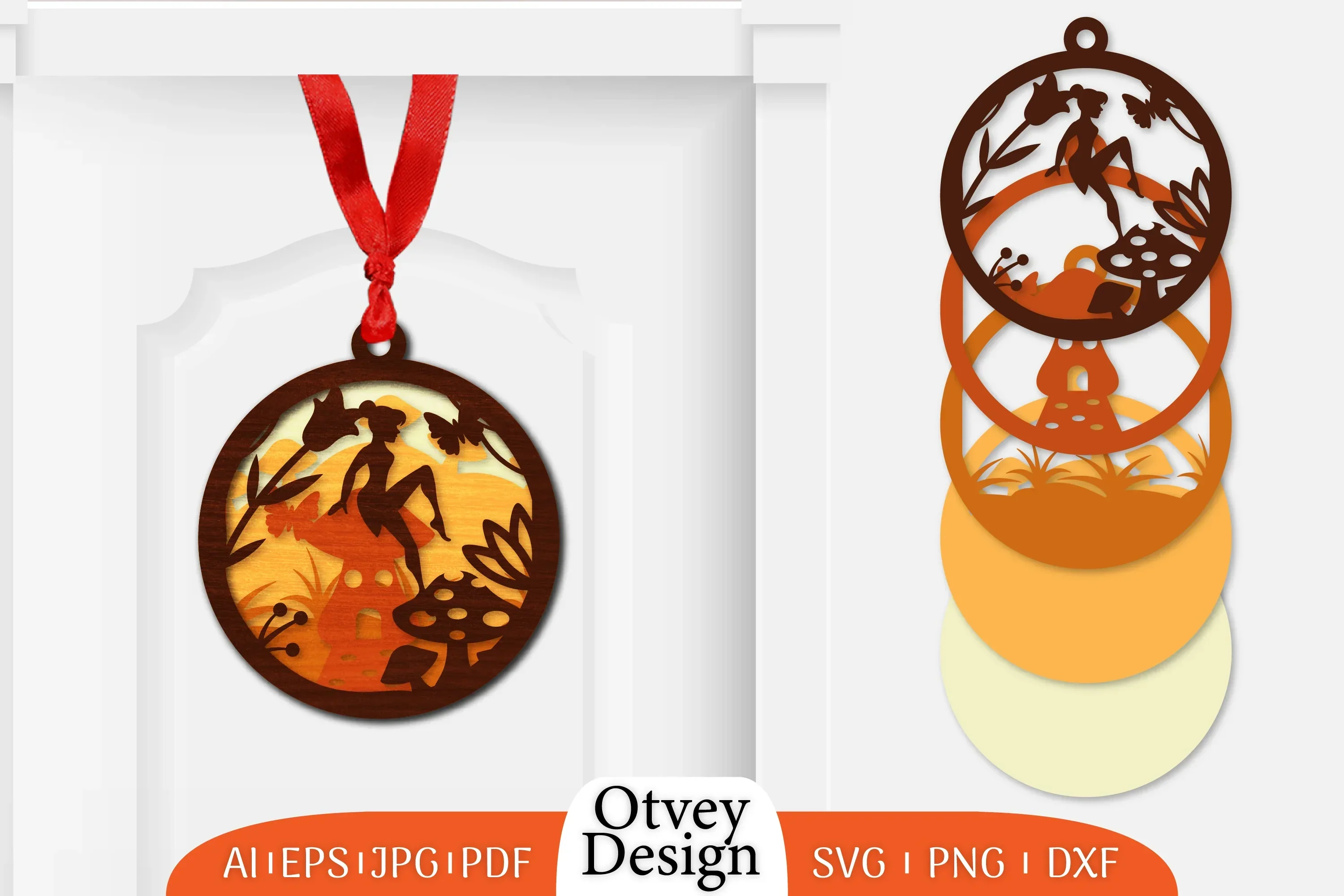 Fairy Ornament Lasercut SVG Bundle