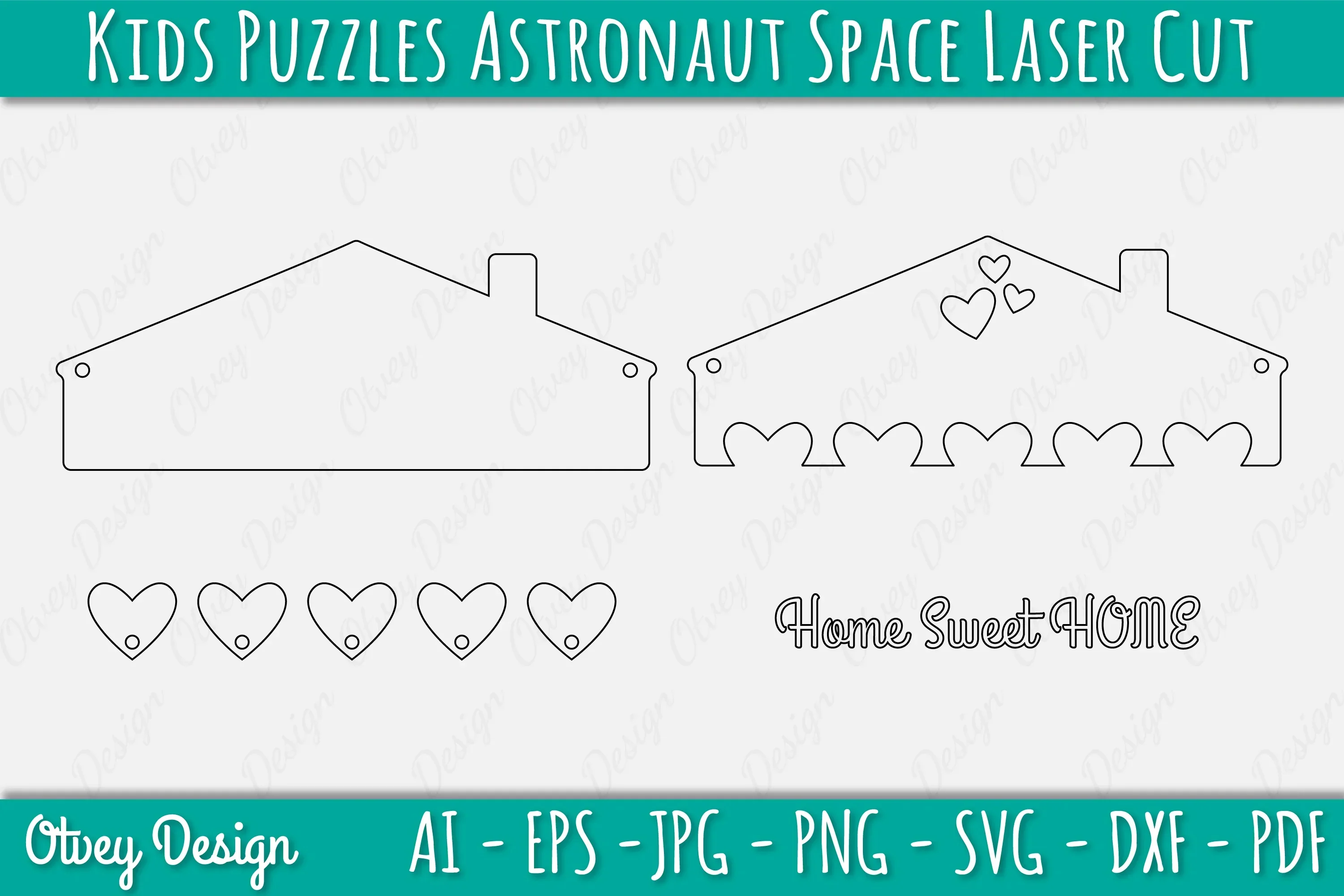 Family Keychain SVG Home Key Holder Laser Cut SVG Bundle - Image 2
