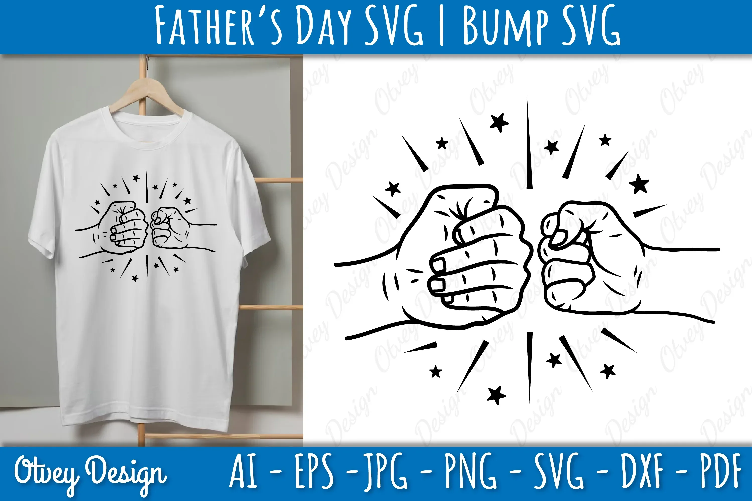 Father's Day Fist Bump SVG Bundle - Image 2