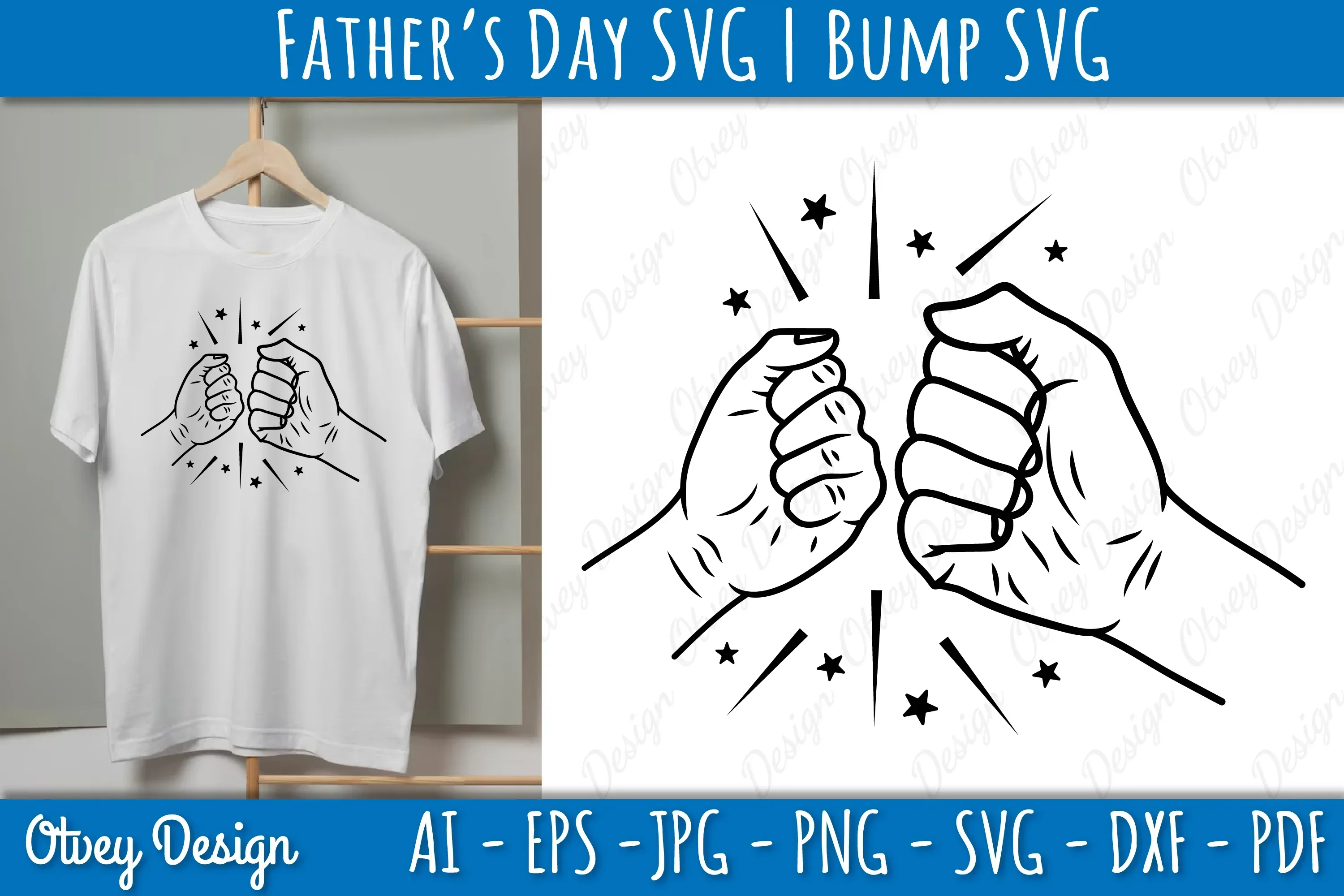 Father's Day Fist Bump SVG Bundle - Image 2