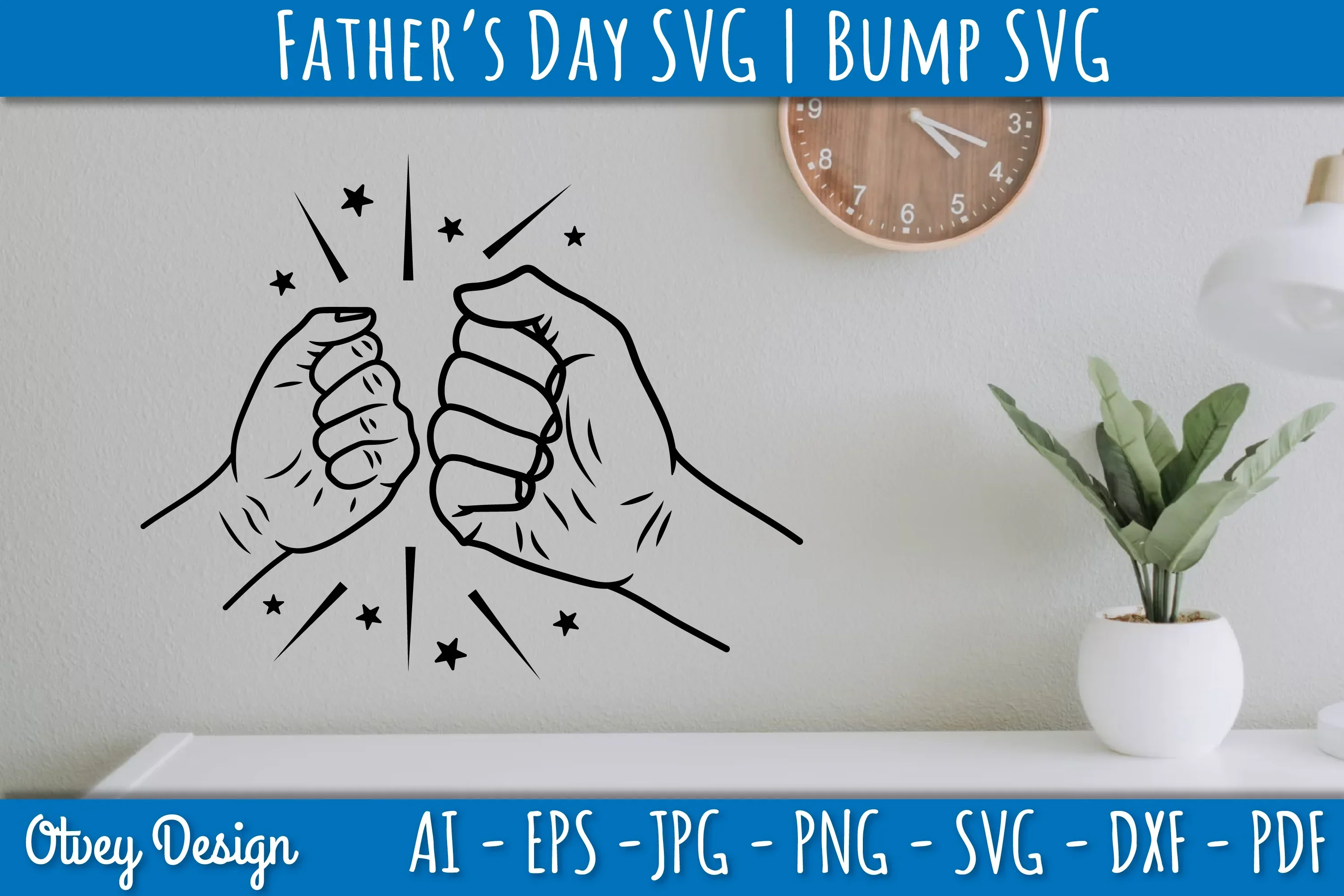Father's Day Fist Bump SVG Bundle - Image 4