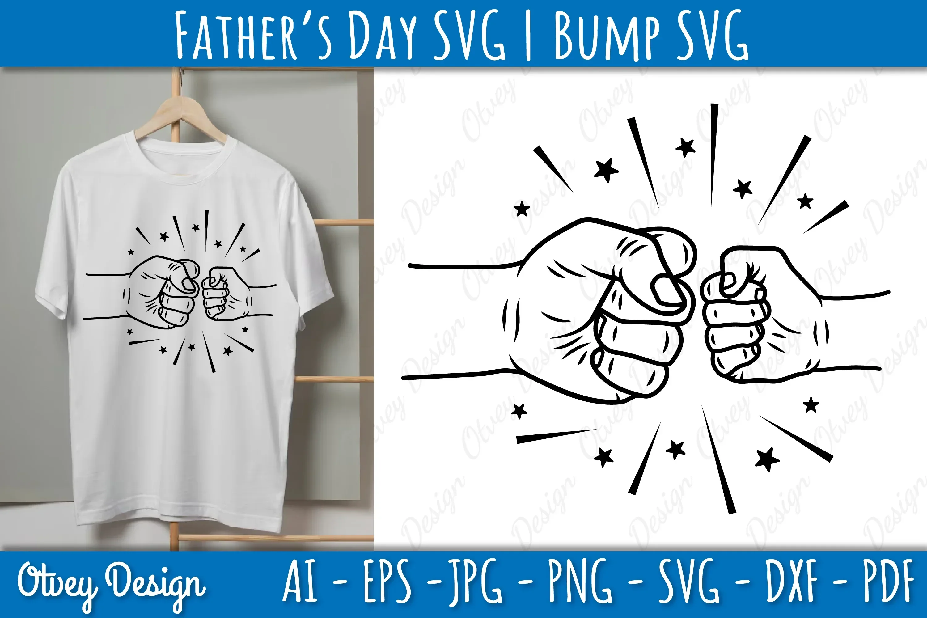 Father's Day Fist Bump SVG Bundle - Image 2