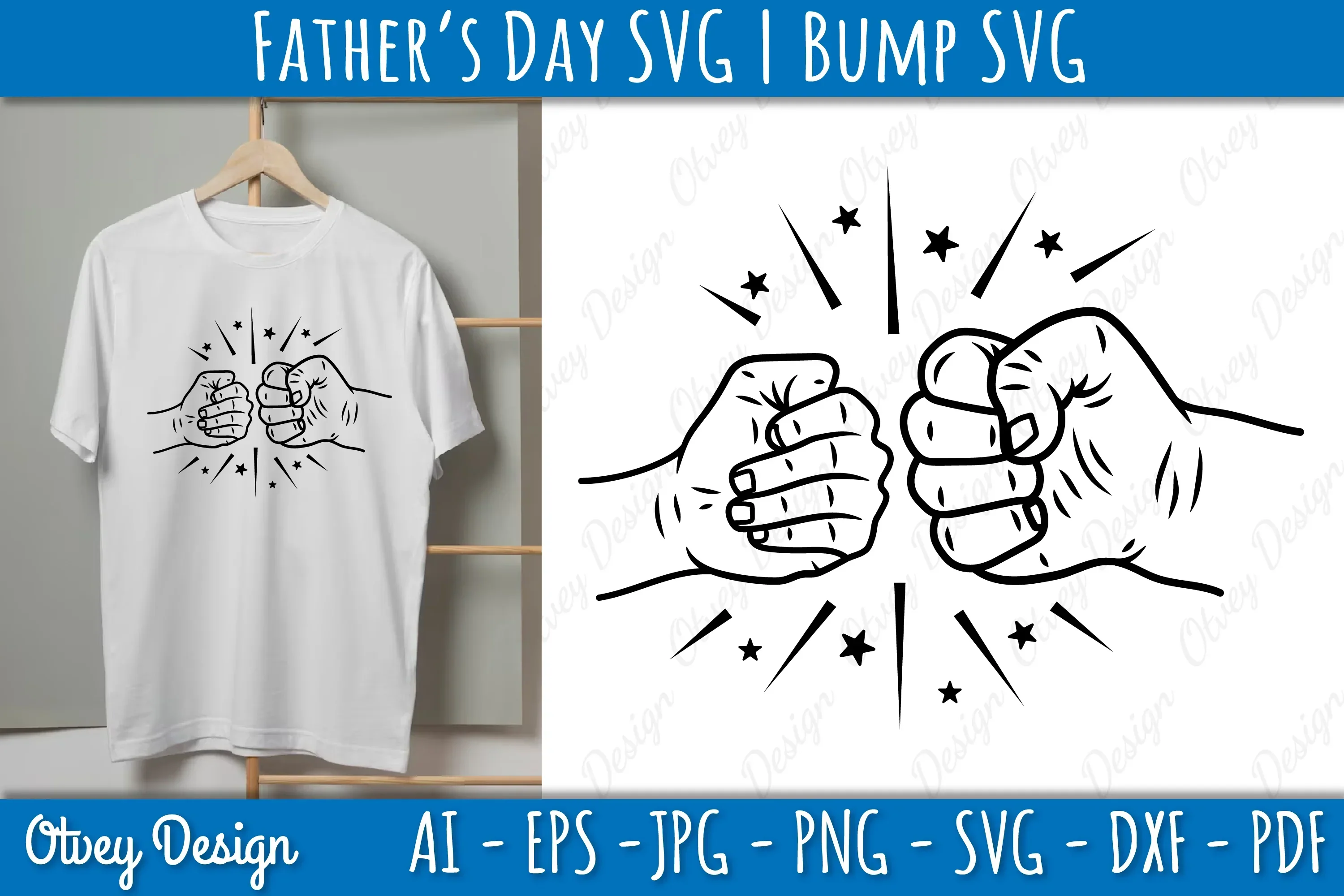 Father's Day Fist Bump SVG Bundle - Image 2