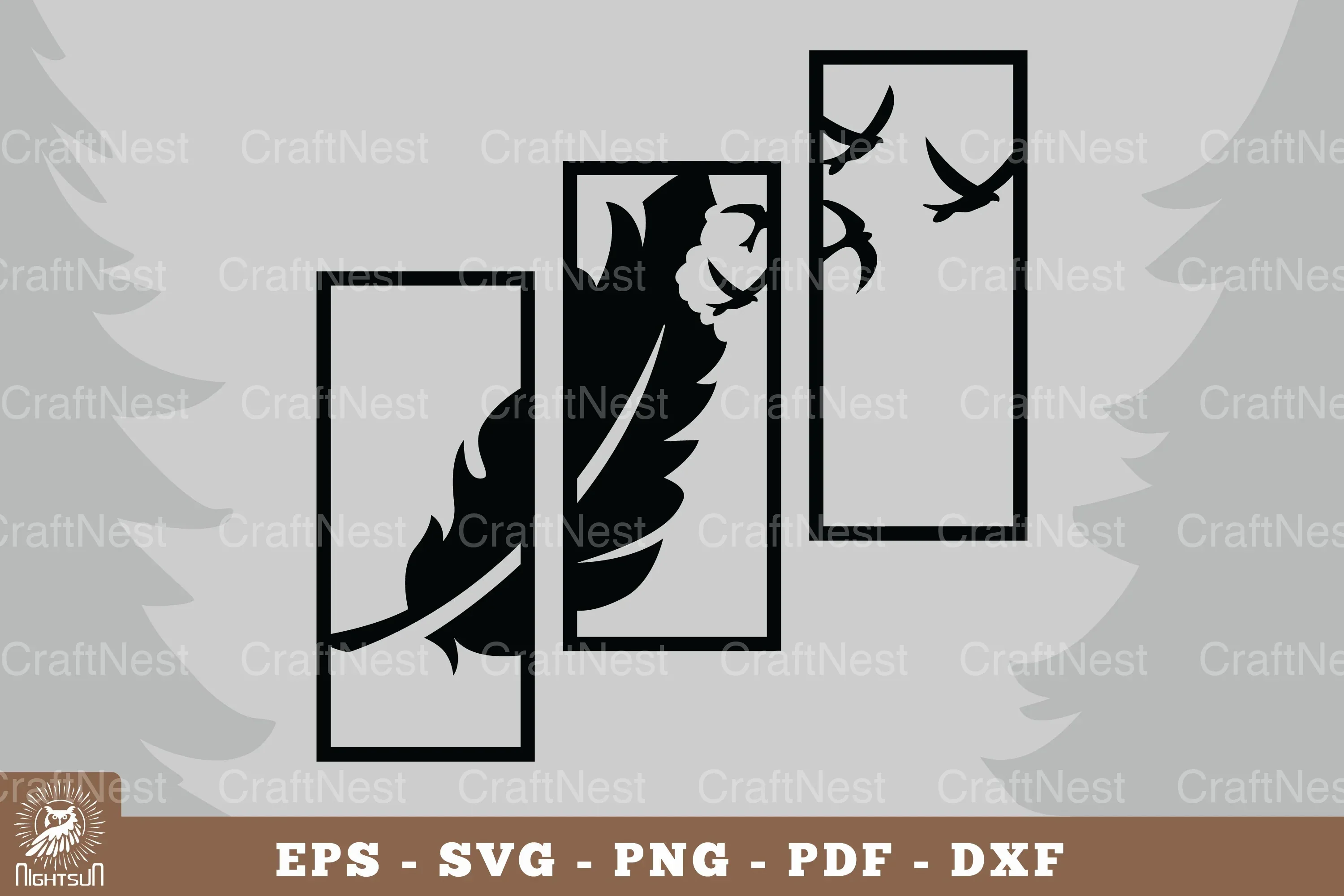 Feather Home Decor SVG Bundle