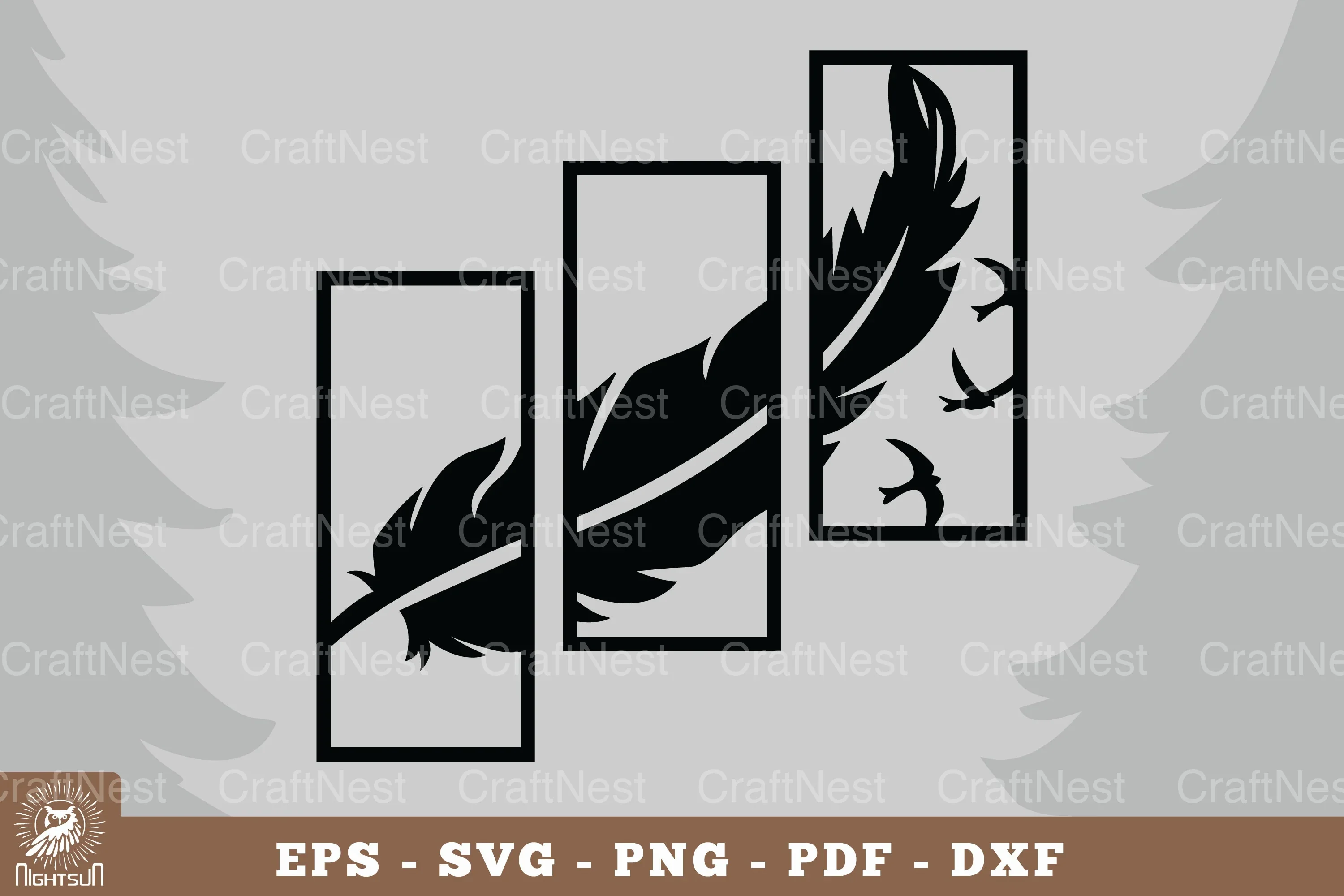 Feather Home Decor SVG Bundle