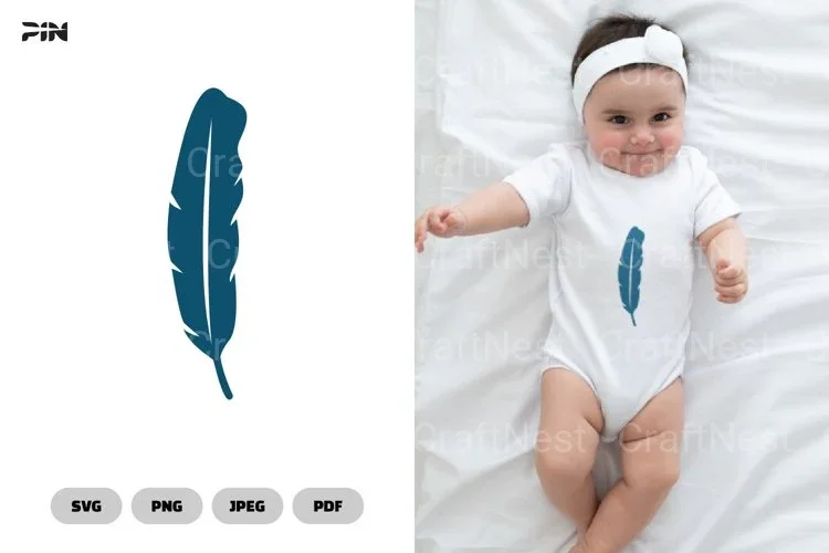 Feather Scandinavian Doodle Clipart Bundle