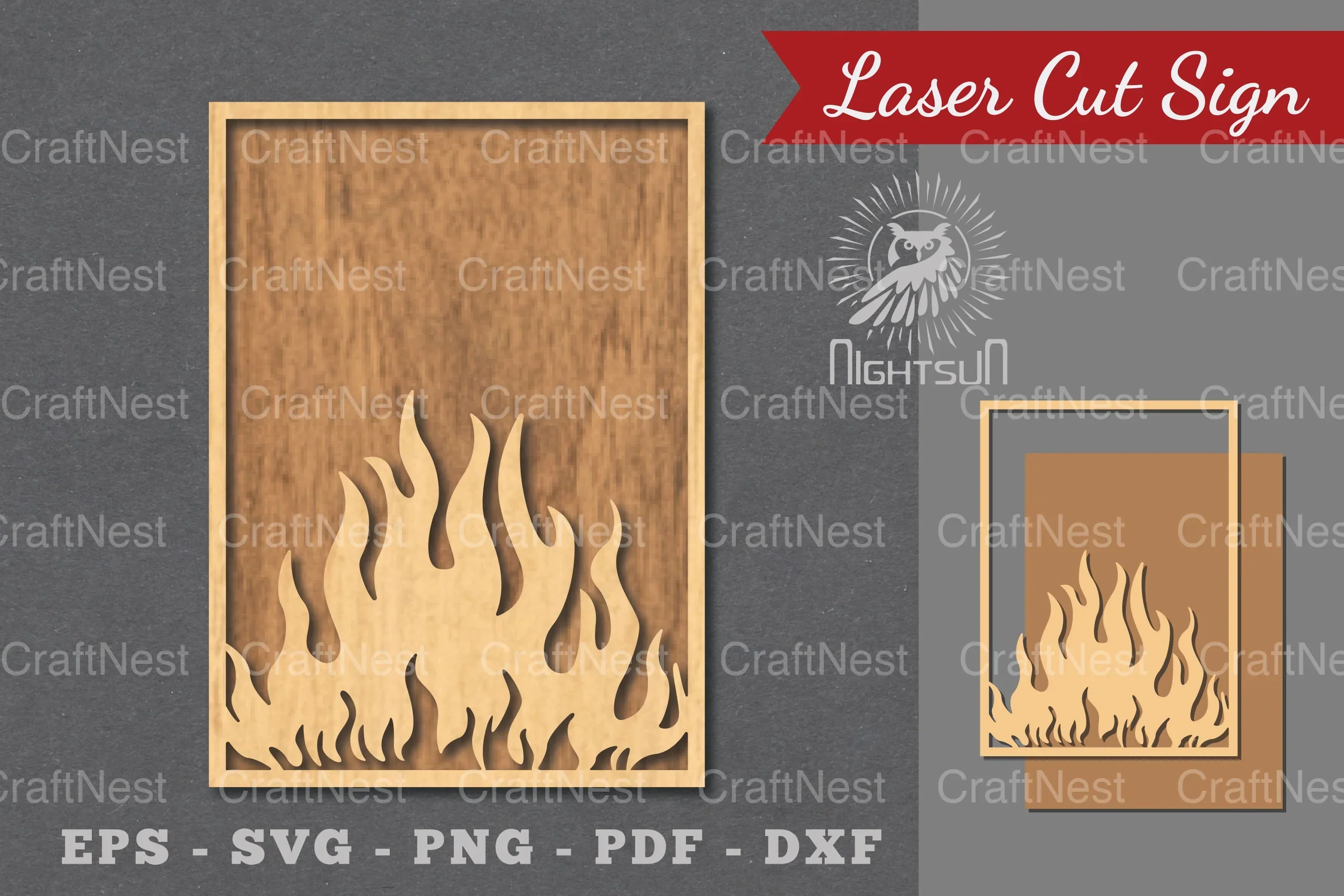Fire Sign Laser Cut Decoration Bundle