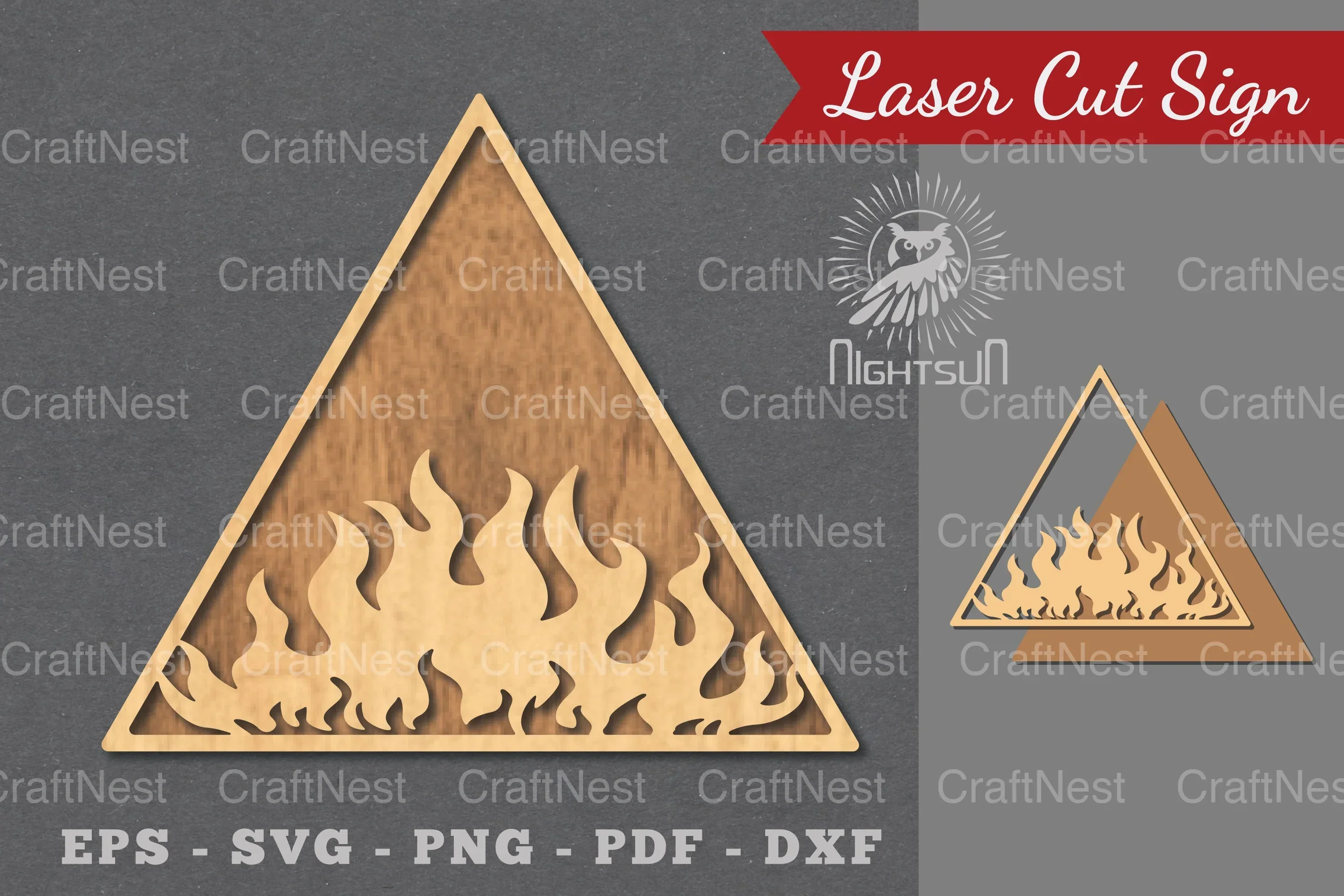 Fire Sign Laser Cut Decoration Bundle