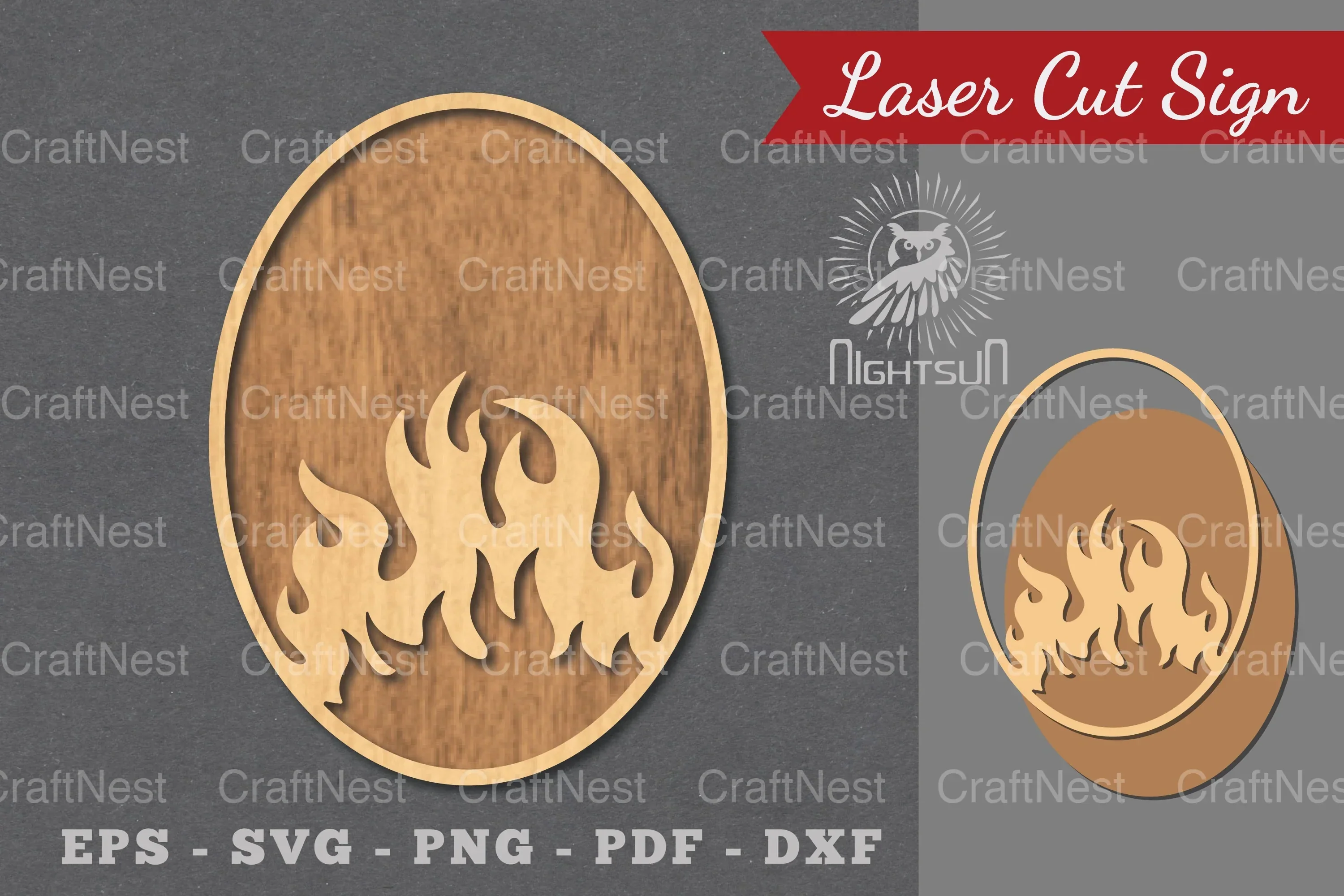 Fire Sign Laser Cut Decoration Bundle