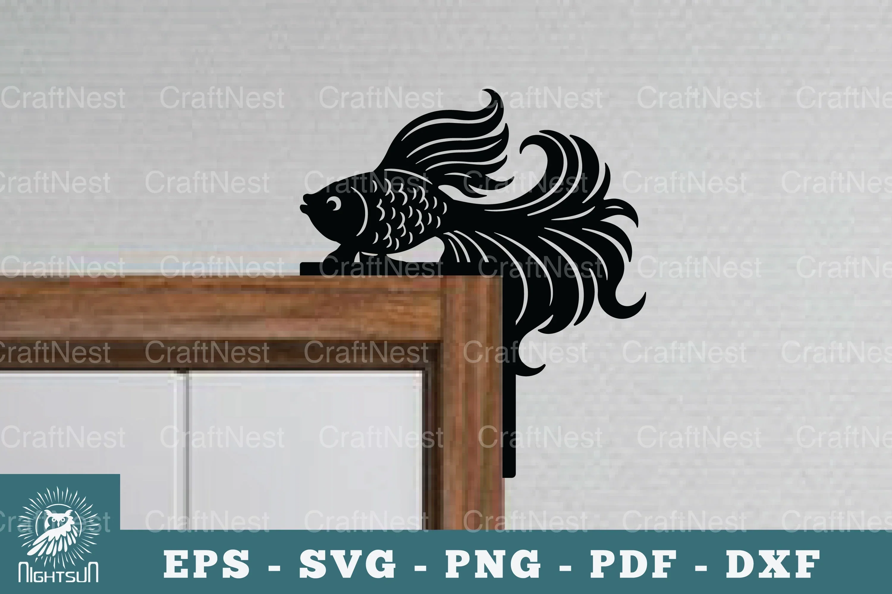 Fish Door Corner Lasercut SVG Bundle