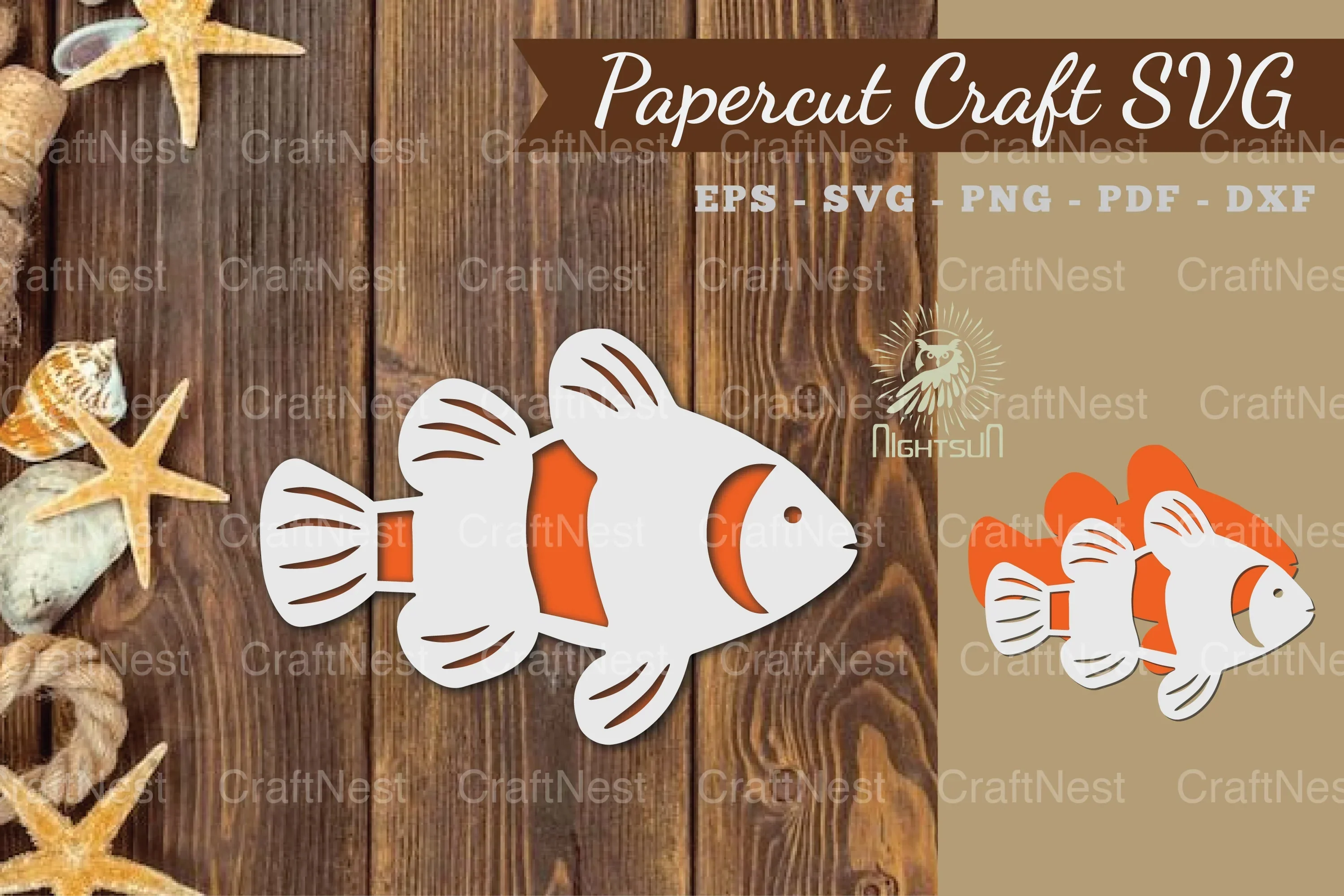Fish Paper Cut SVG Bundle