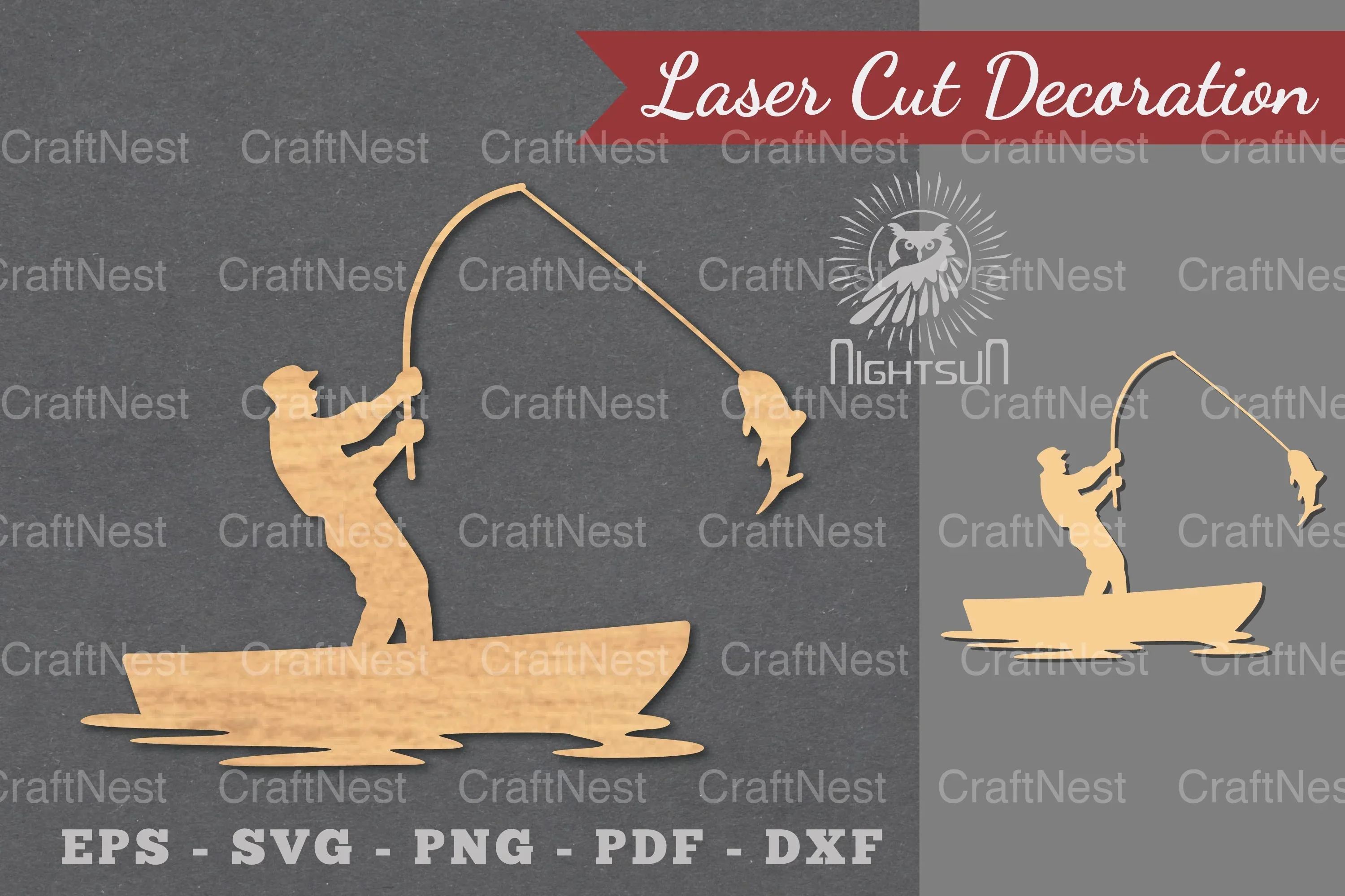 Fishing Laser Cut Decoration Bundle