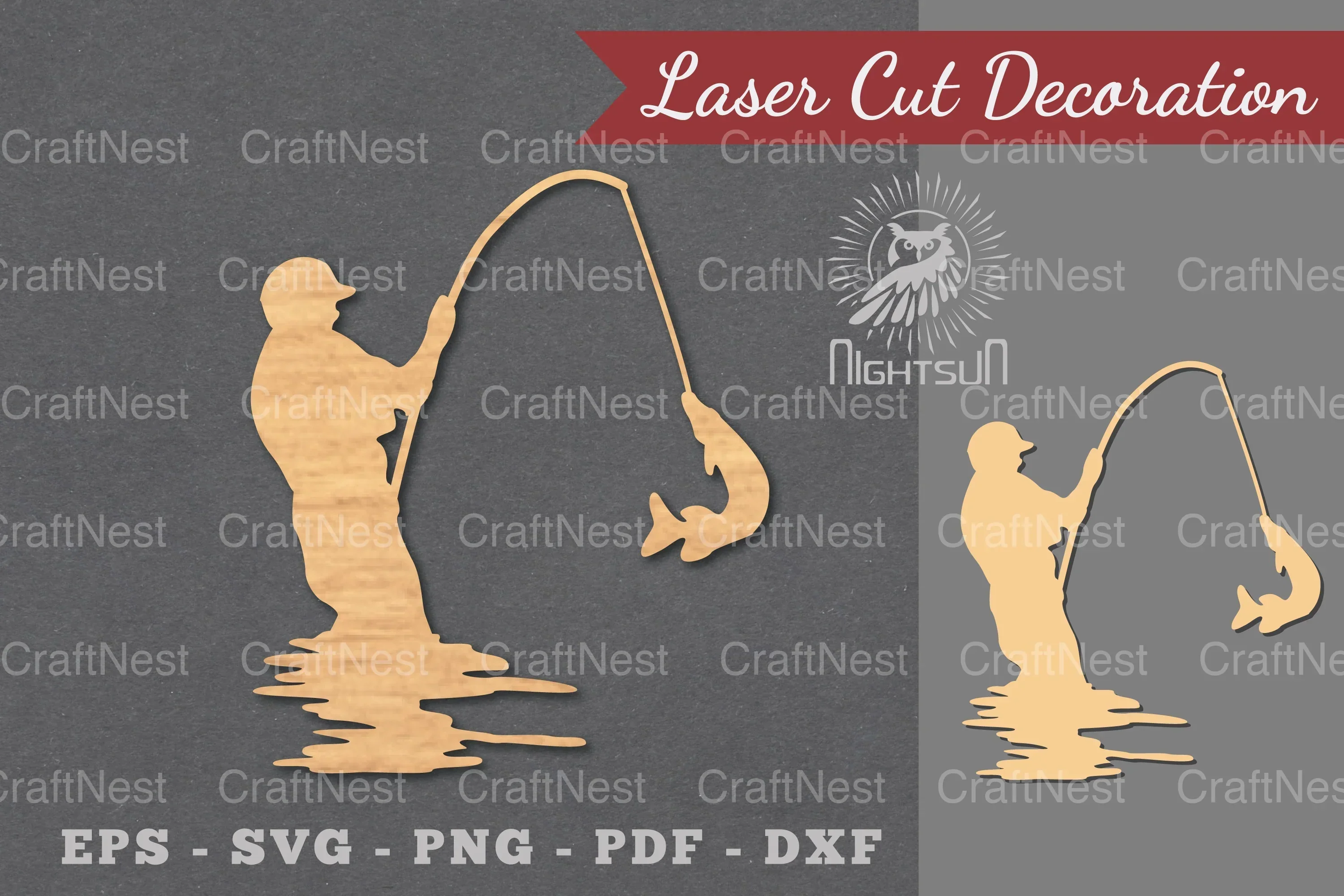 Fishing Laser Cut Decoration Bundle