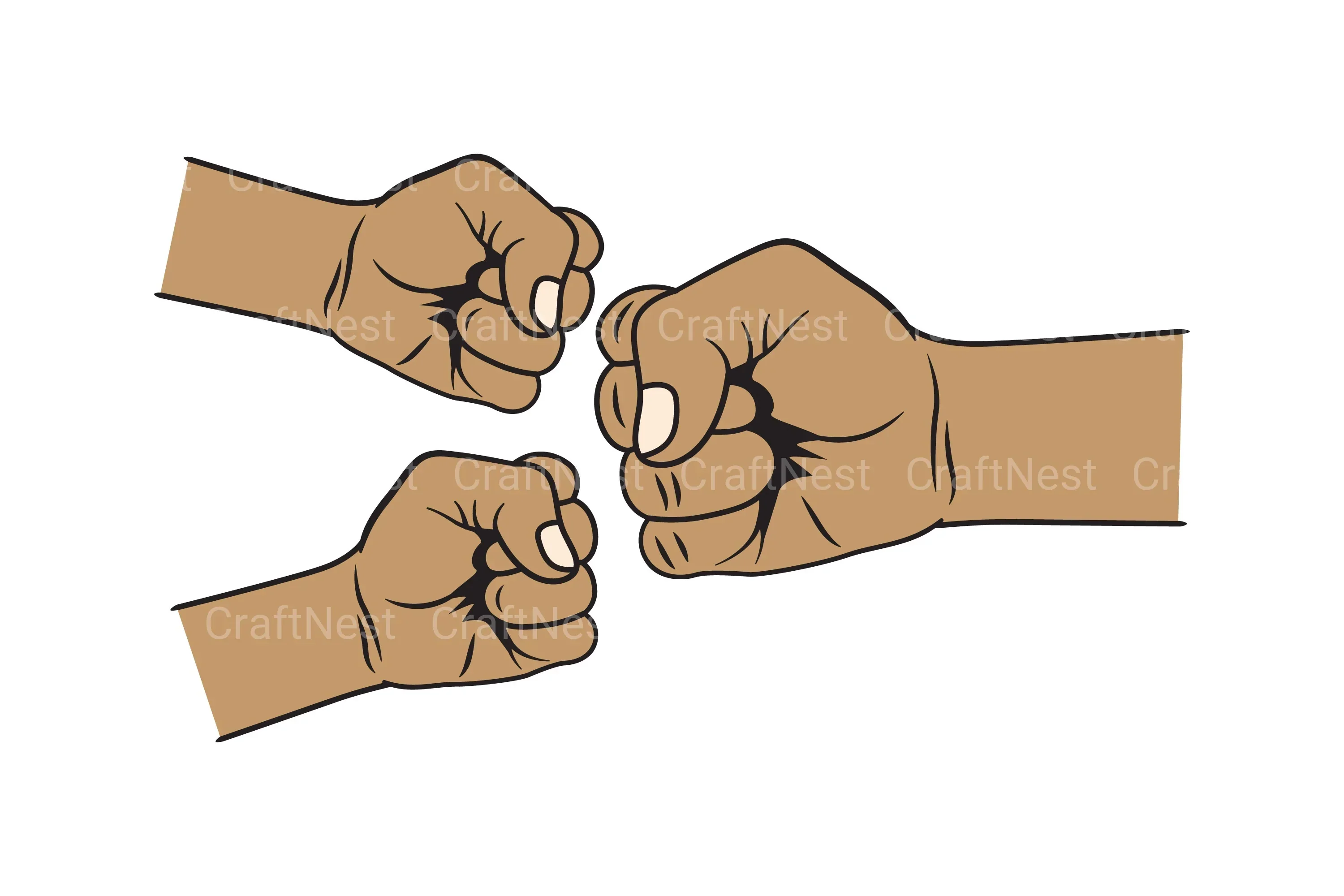 Fist Bump Fathers and Kids SVG Bundle - Image 3