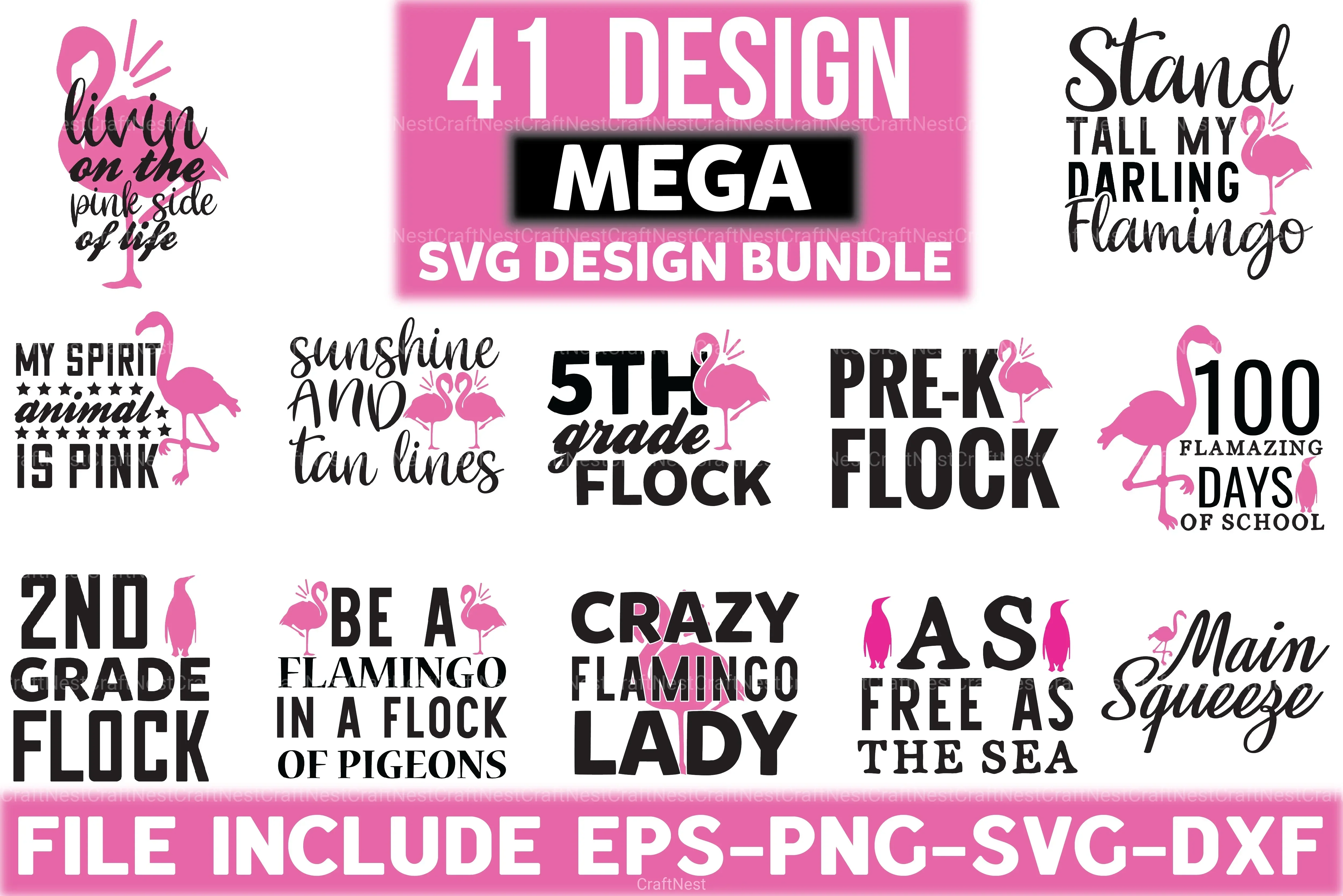 Flamingo Design Bundle - Image 3