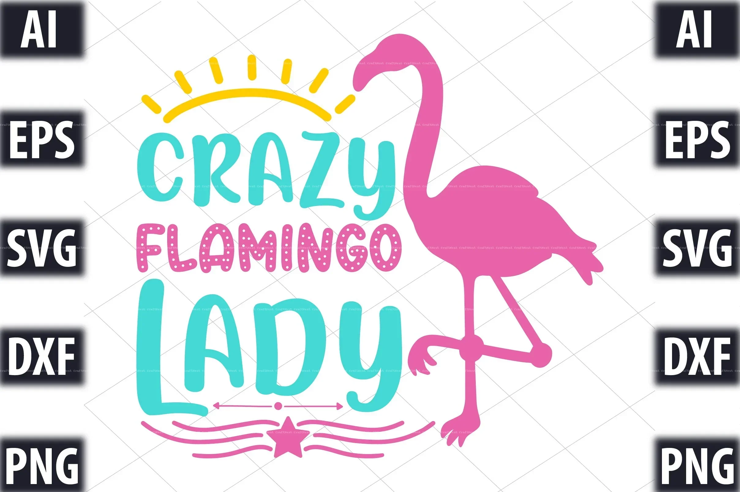 Flamingo Design SVG Bundle - Image 6