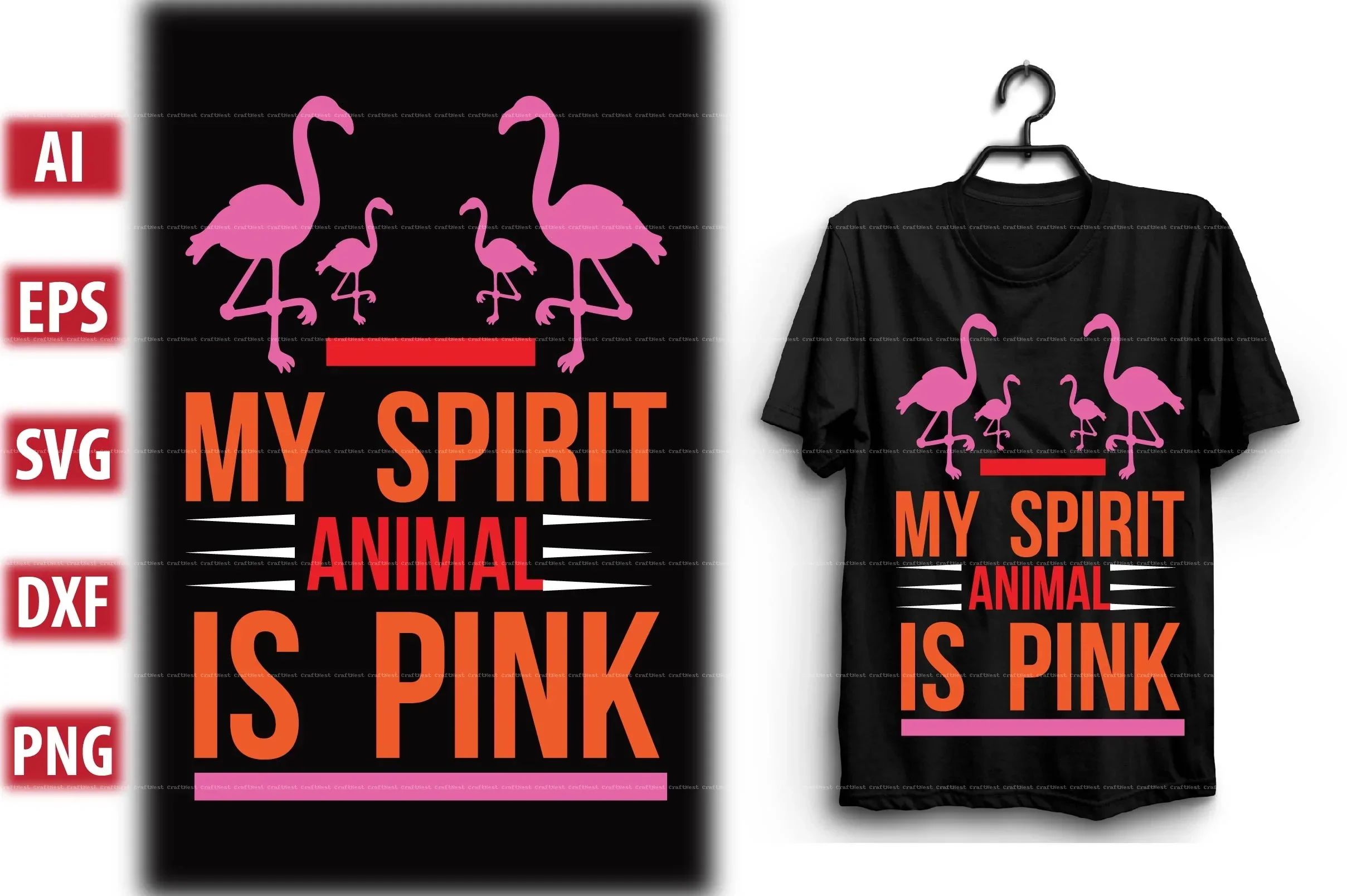 Flamingo T-Shirt Design SVG Bundle - Image 10