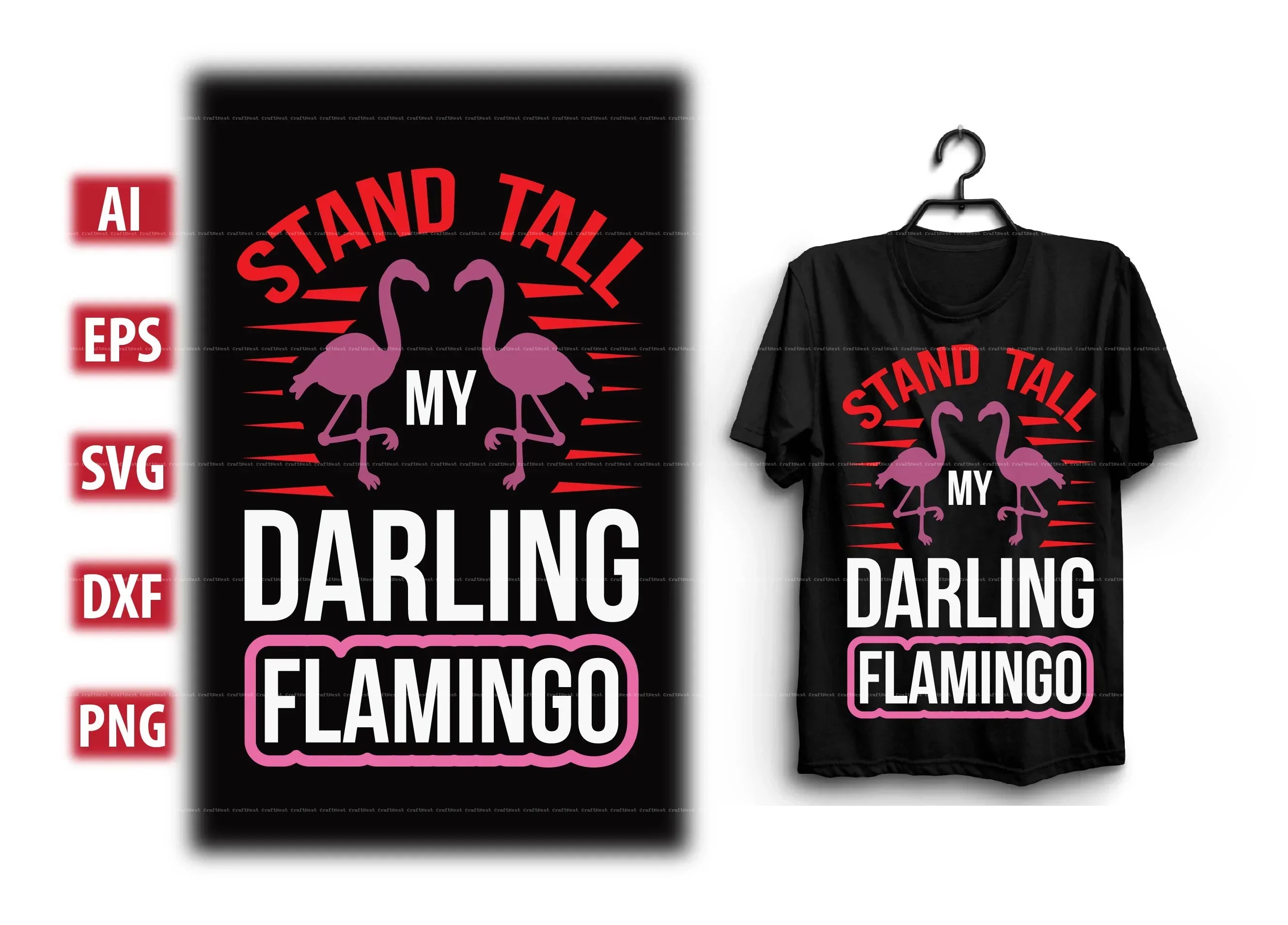 Flamingo T-Shirt Design SVG Bundle - Image 2