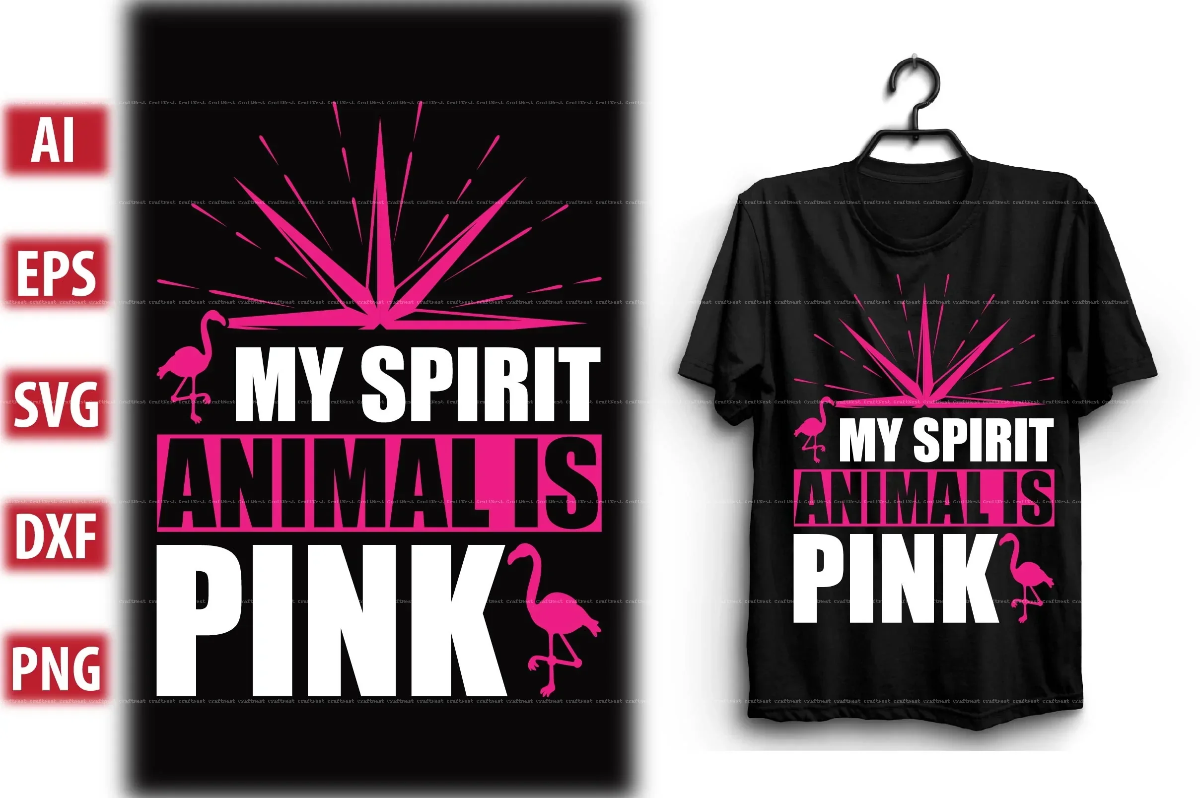 Flamingo T-Shirt Design SVG Bundle - Image 8