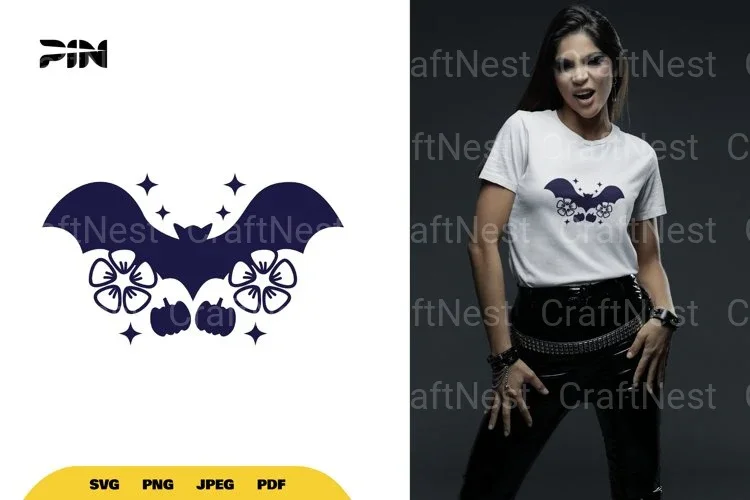 Floral Bat SVG Bundle